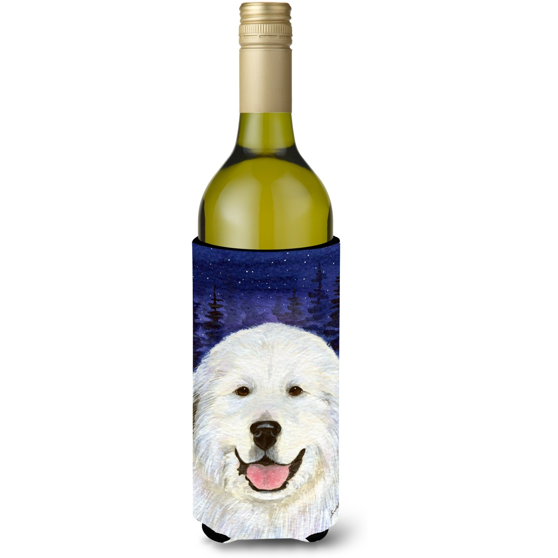 Great Pyrenees Wine Bottle Beverage Insulator Beverage Insulator Hugger SS8242LITERK