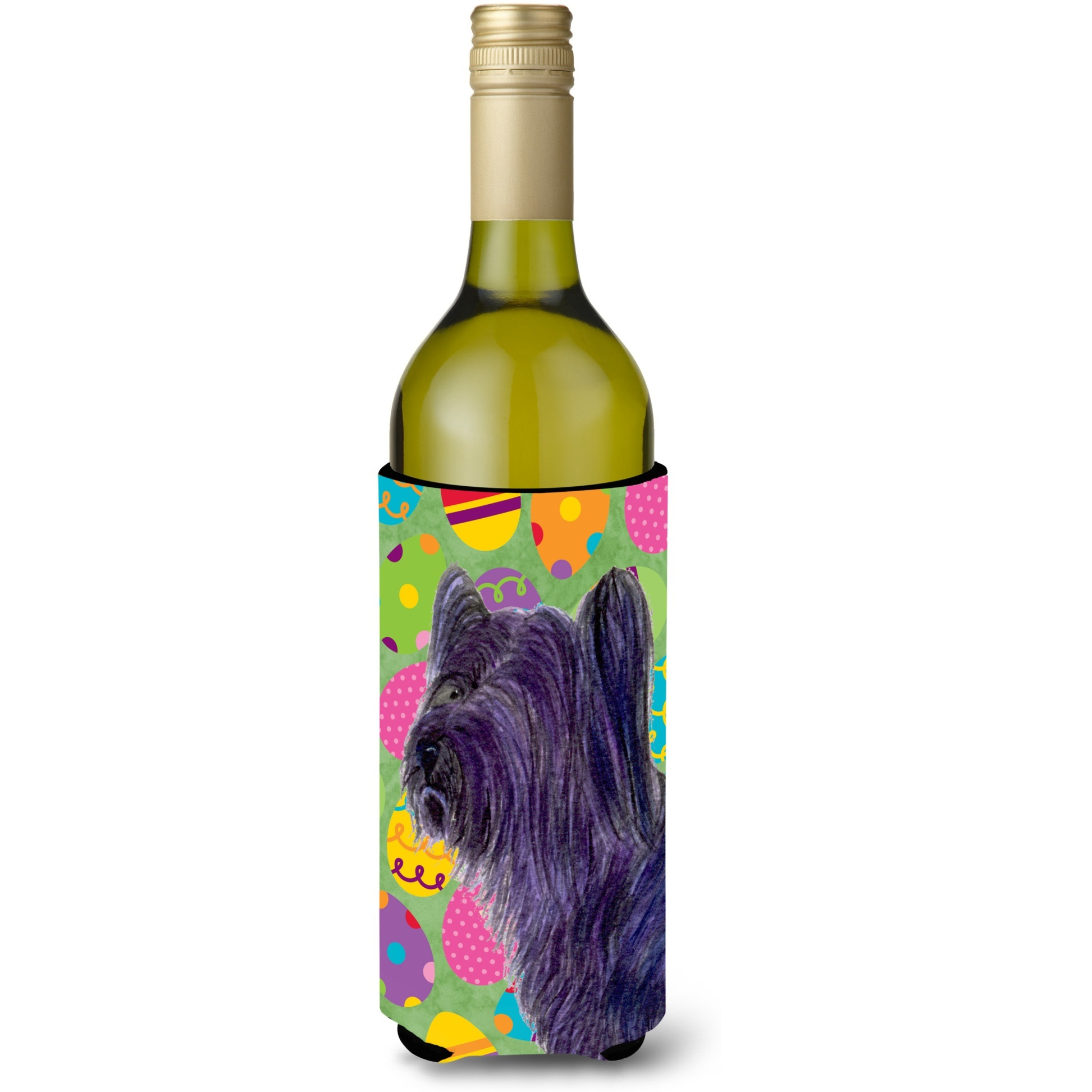 Skye Terrier Easter Eggtravaganza Wine Bottle Beverage Insulator Beverage Insulator Hugger