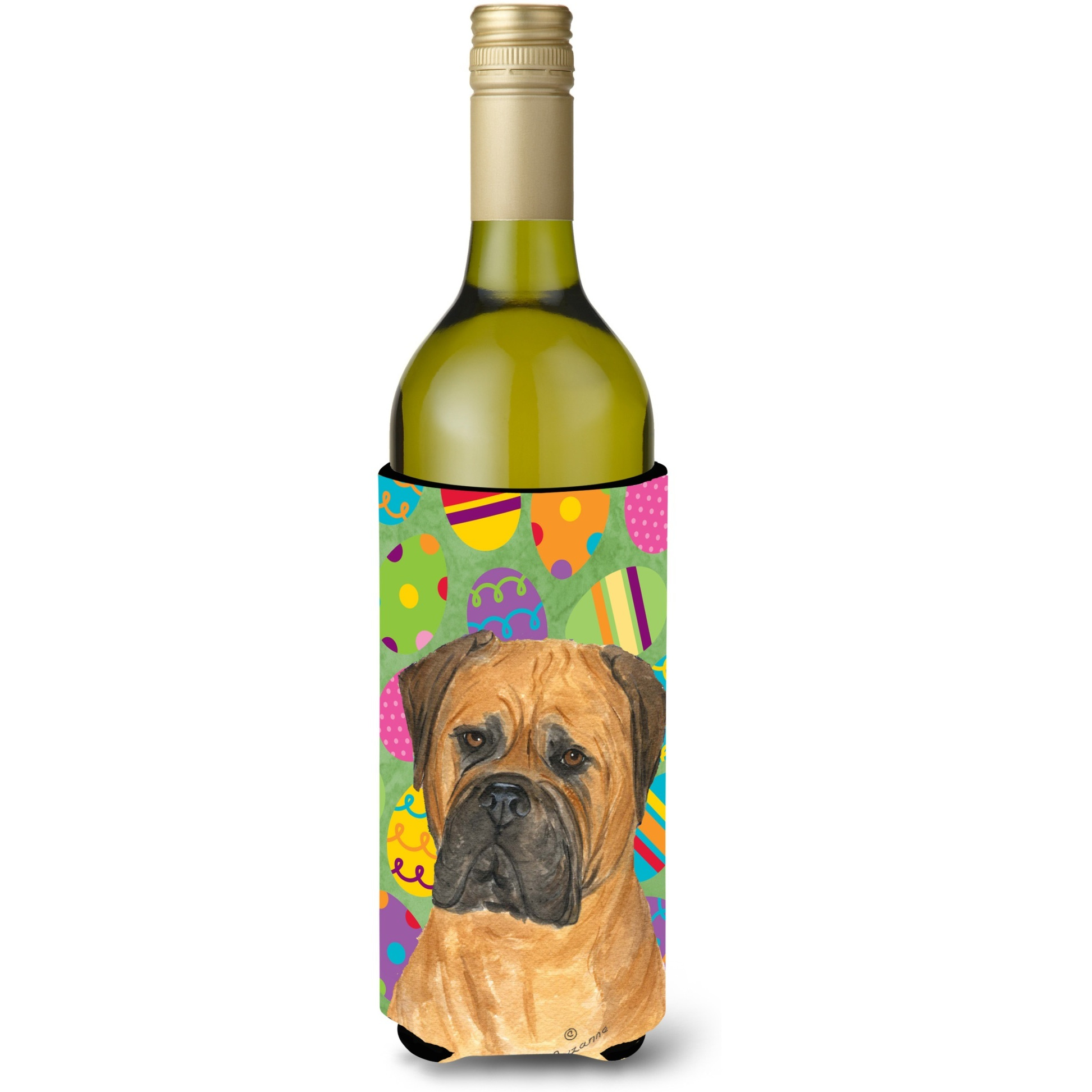 Bullmastiff Easter Eggtravaganza Wine Bottle Beverage Insulator Beverage Insulator Hugger