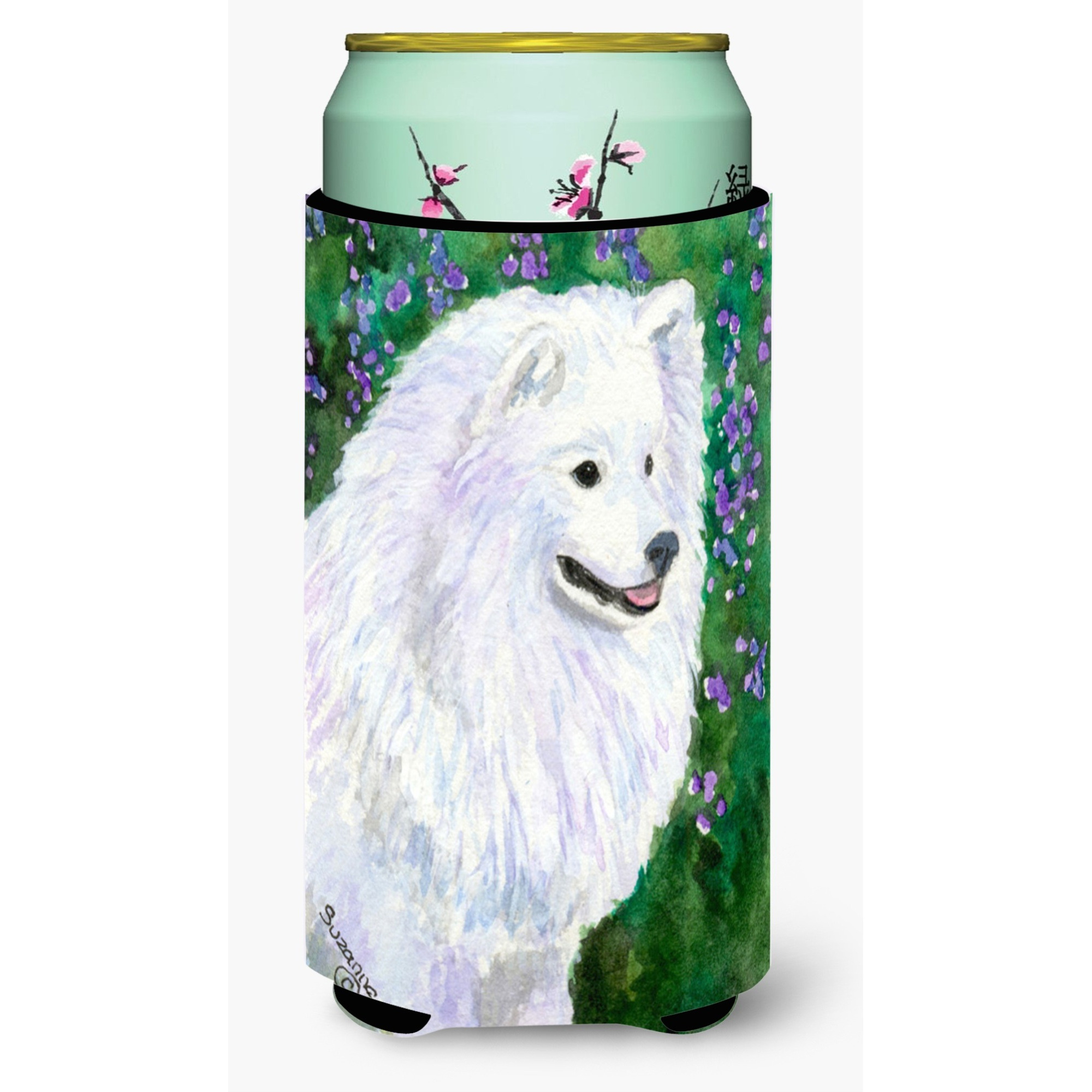 American Eskimo  Tall Boy Beverage Insulator Beverage Insulator Hugger