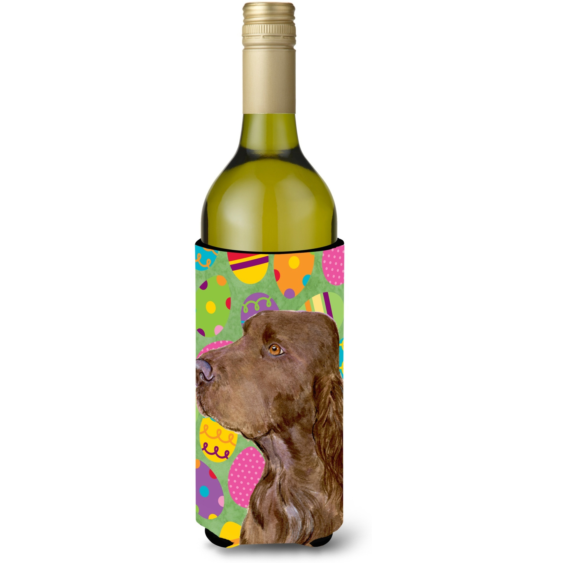 Field Spaniel Easter Eggtravaganza Wine Bottle Beverage Insulator Beverage Insulator Hugger