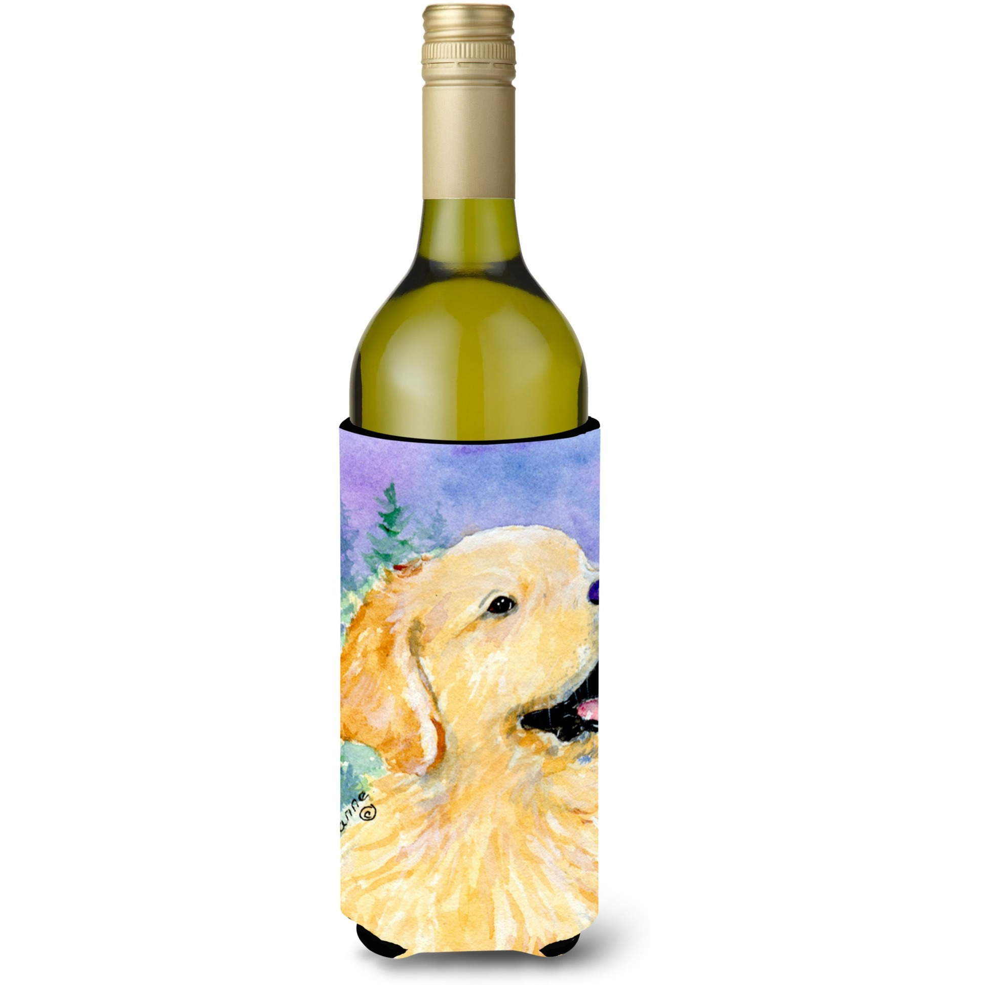 Golden Retriever Wine Bottle Beverage Insulator Beverage Insulator Hugger SS8904LITERK