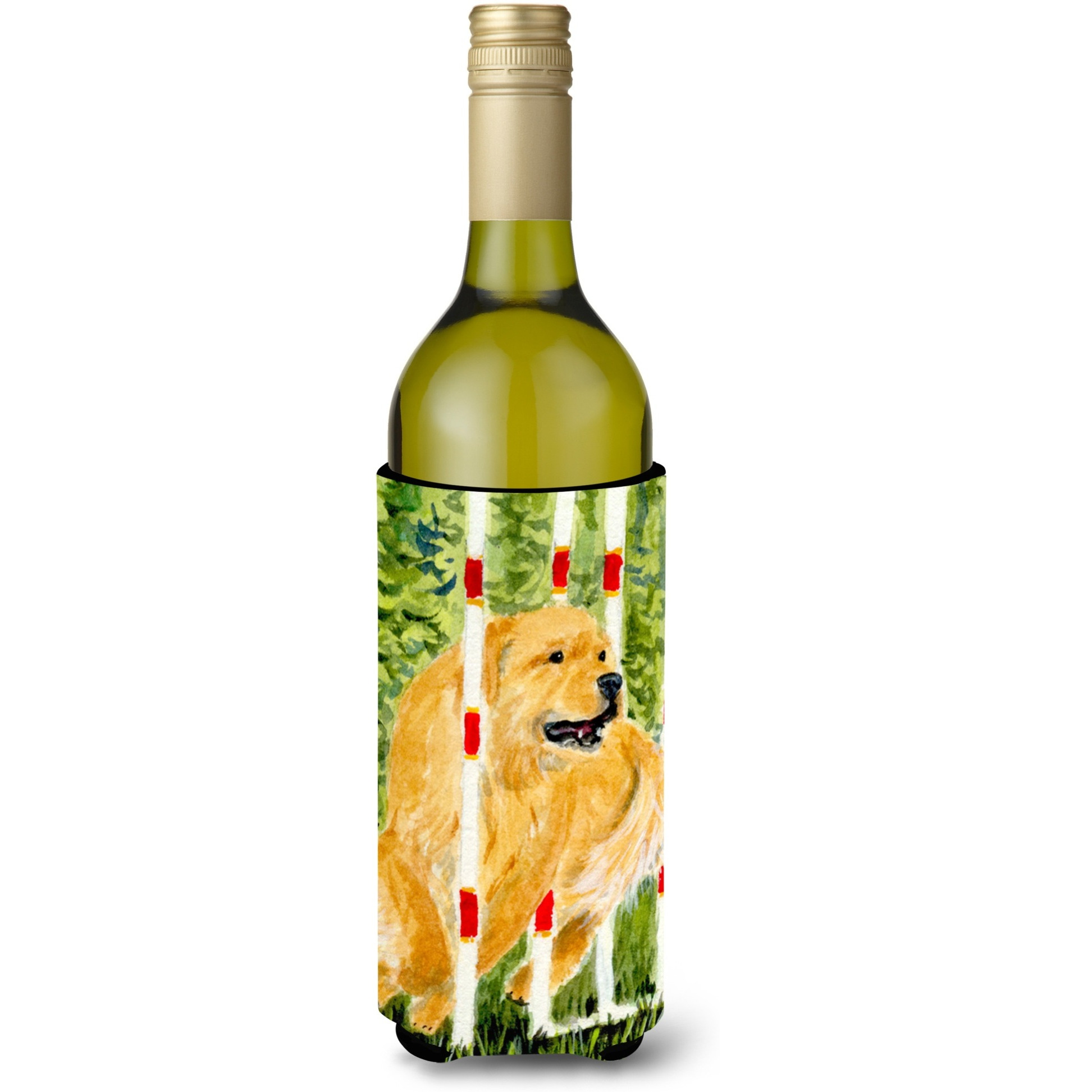 Golden Retriever Wine Bottle Beverage Insulator Beverage Insulator Hugger SS8906LITERK