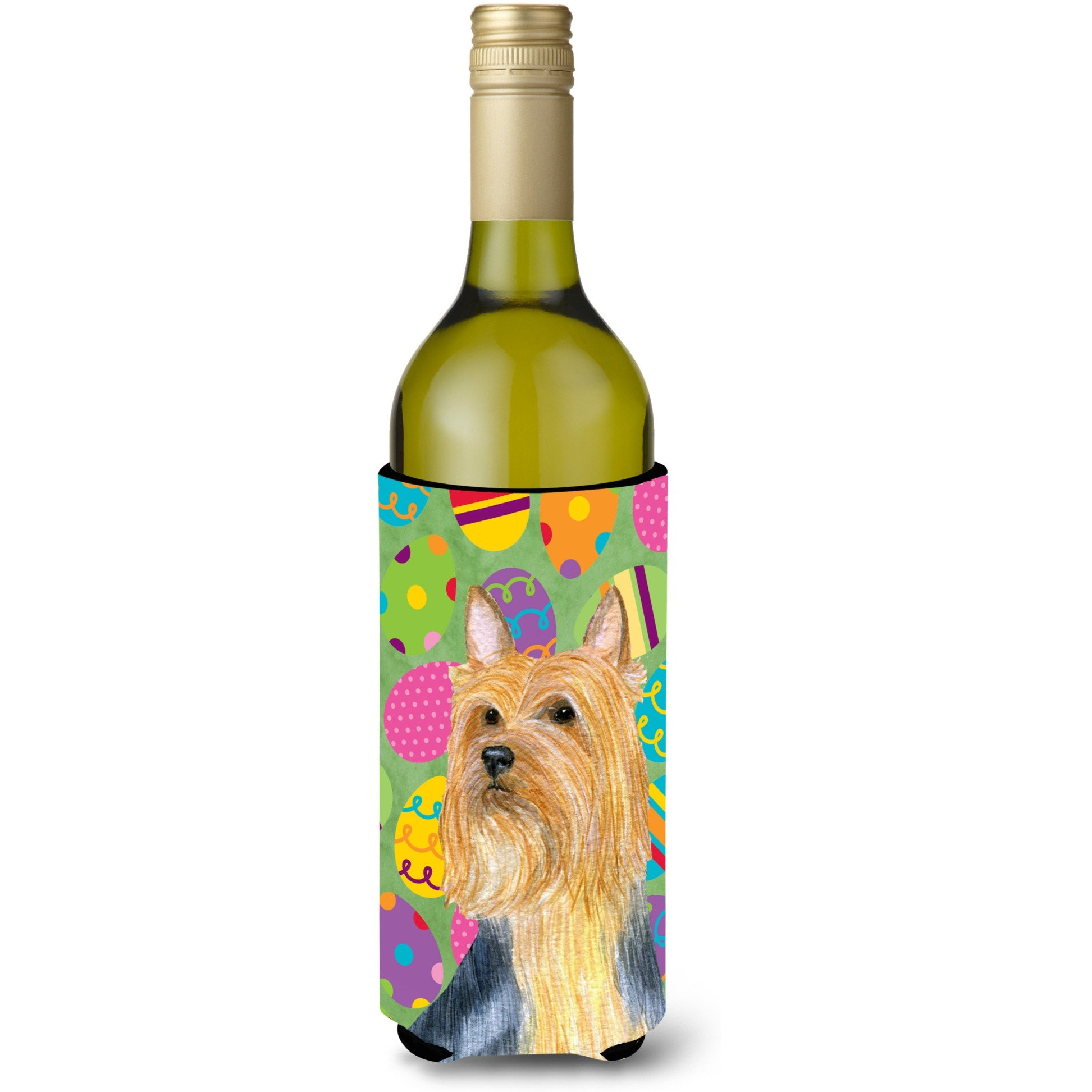 Silky Terrier Easter Eggtravaganza Wine Bottle Beverage Insulator Beverage Insulator Hugger