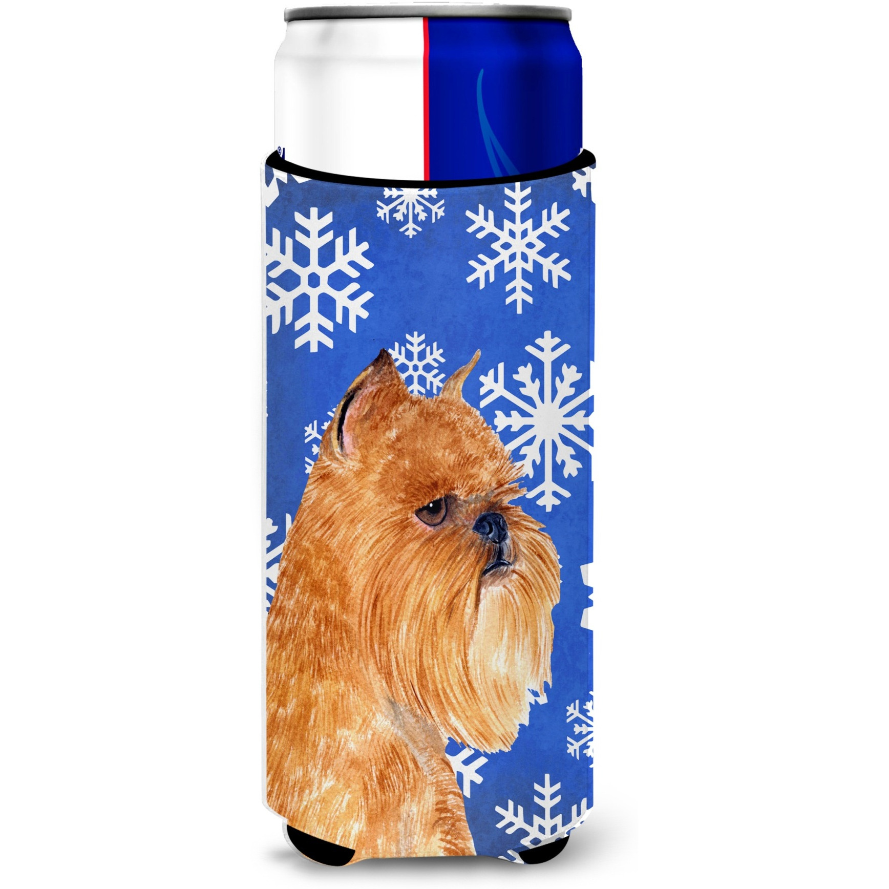 Brussels Griffon Winter Snowflakes Holiday Ultra Beverage Insulators for slim cans SS4632MUK