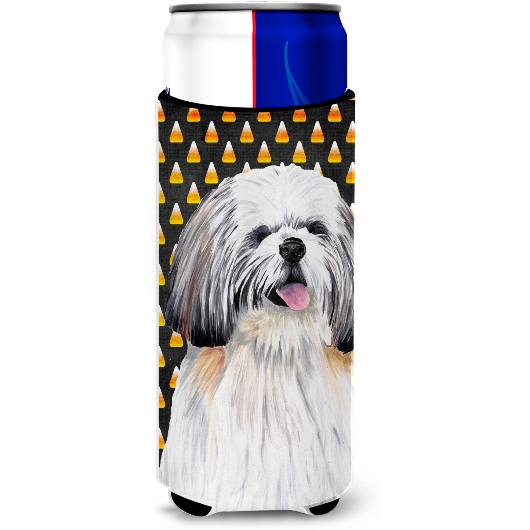 Shih Tzu Candy Corn Halloween Portrait Ultra Beverage Insulators for slim cans SC9164MUK
