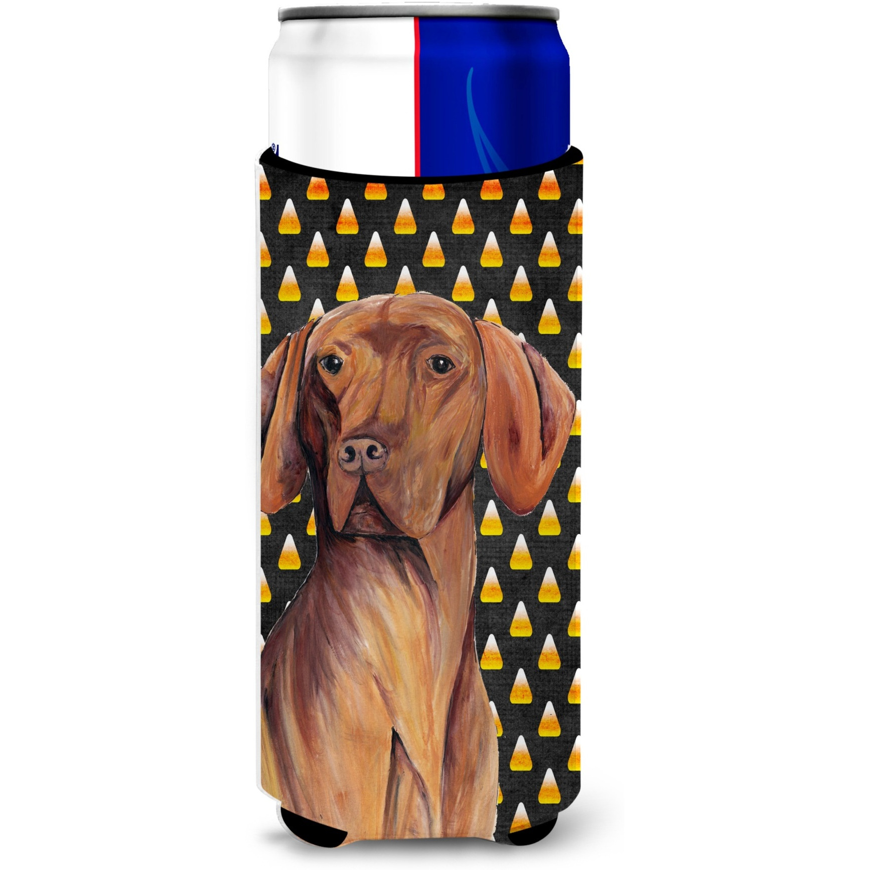 Vizsla Candy Corn Halloween Portrait Ultra Beverage Insulators for slim cans SC9169MUK