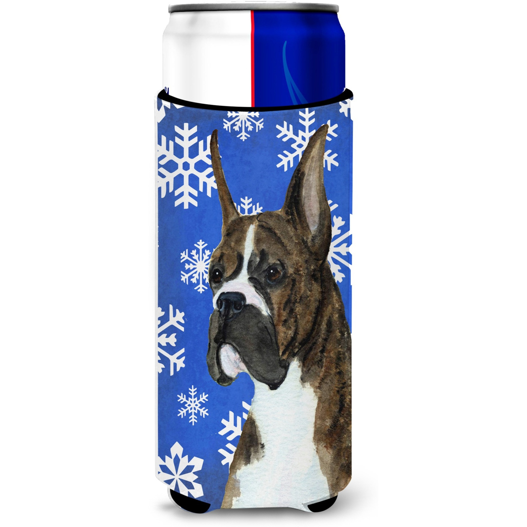 Boxer Winter Snowflakes Holiday Ultra Beverage Insulators for slim cans SS4646MUK