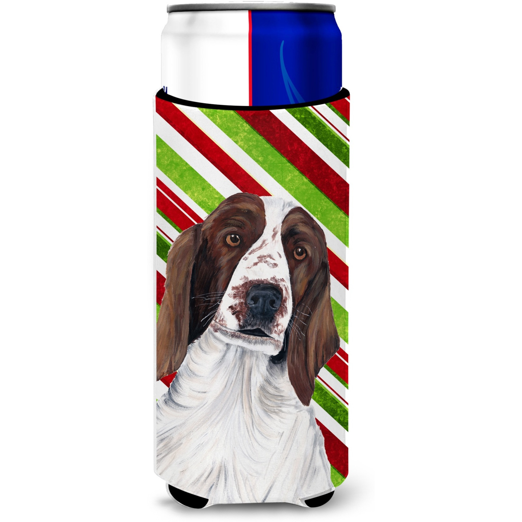 Welsh Springer Spaniel Candy Cane Holiday Christmas Ultra Beverage Insulators for slim cans SC9340MUK