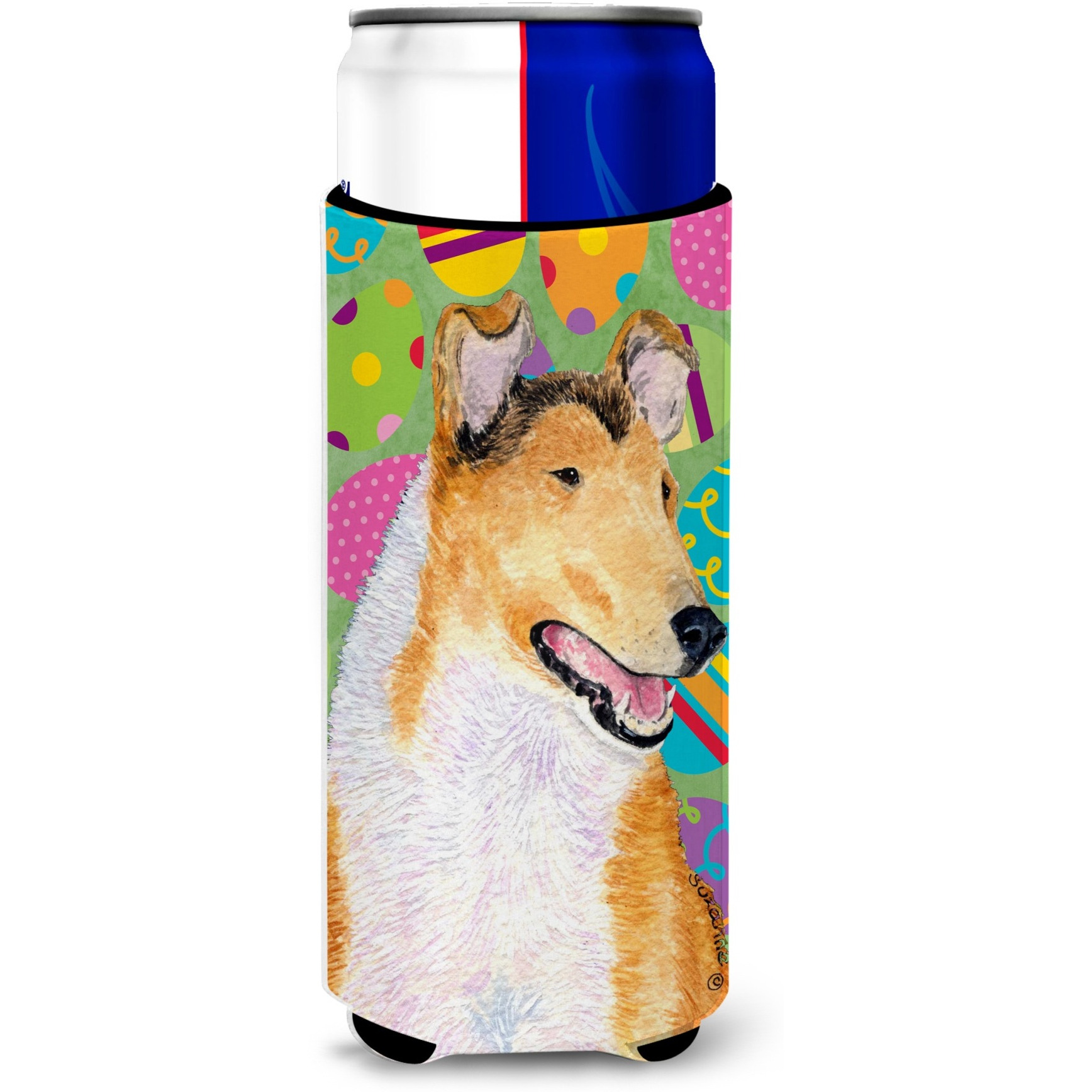 Collie Smooth Easter Eggtravaganza Ultra Beverage Insulators for slim cans SS4815MUK
