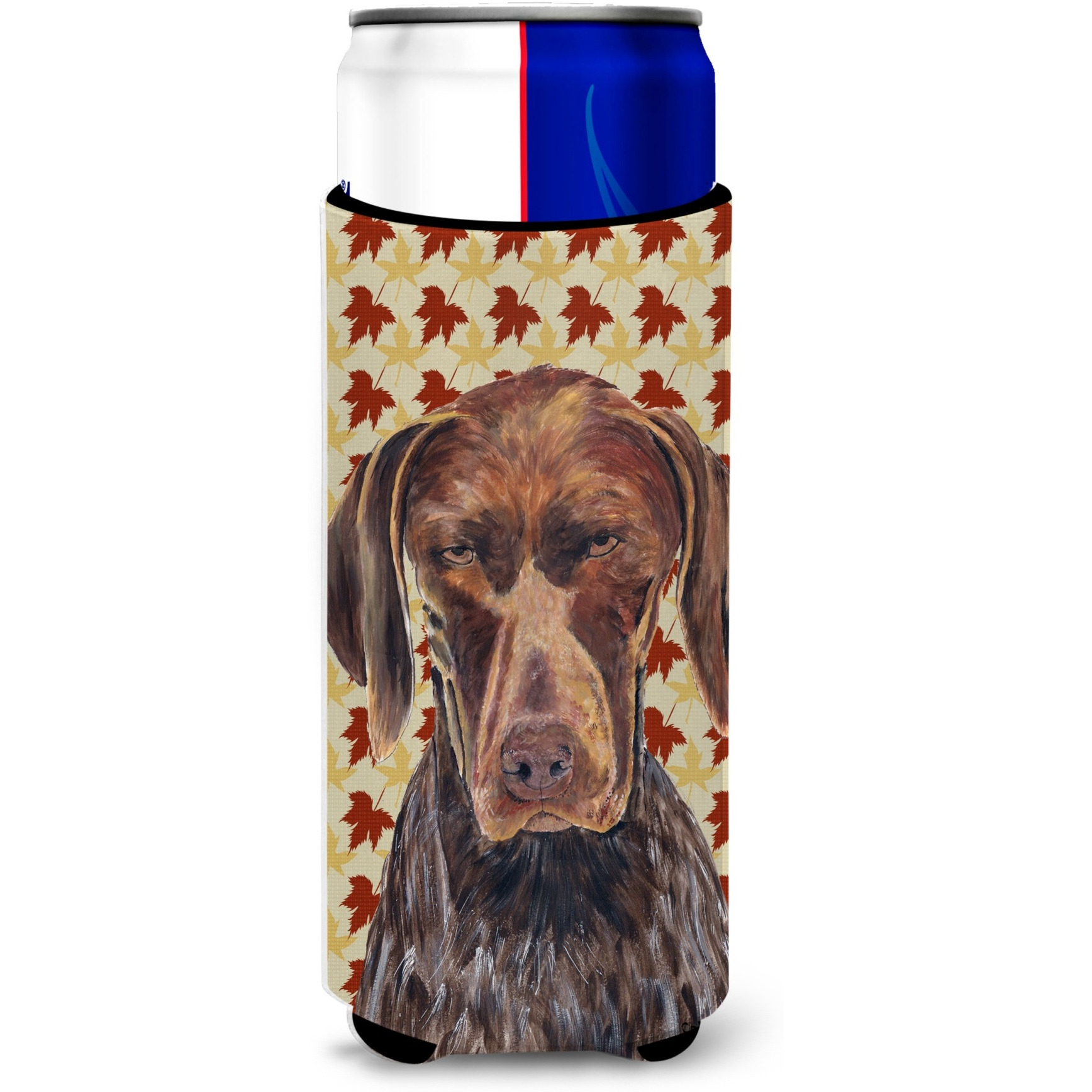 German Shorthaired Pointer Fall Leaves Portrait Ultra Beverage Insulators for slim cans SC9235MUK