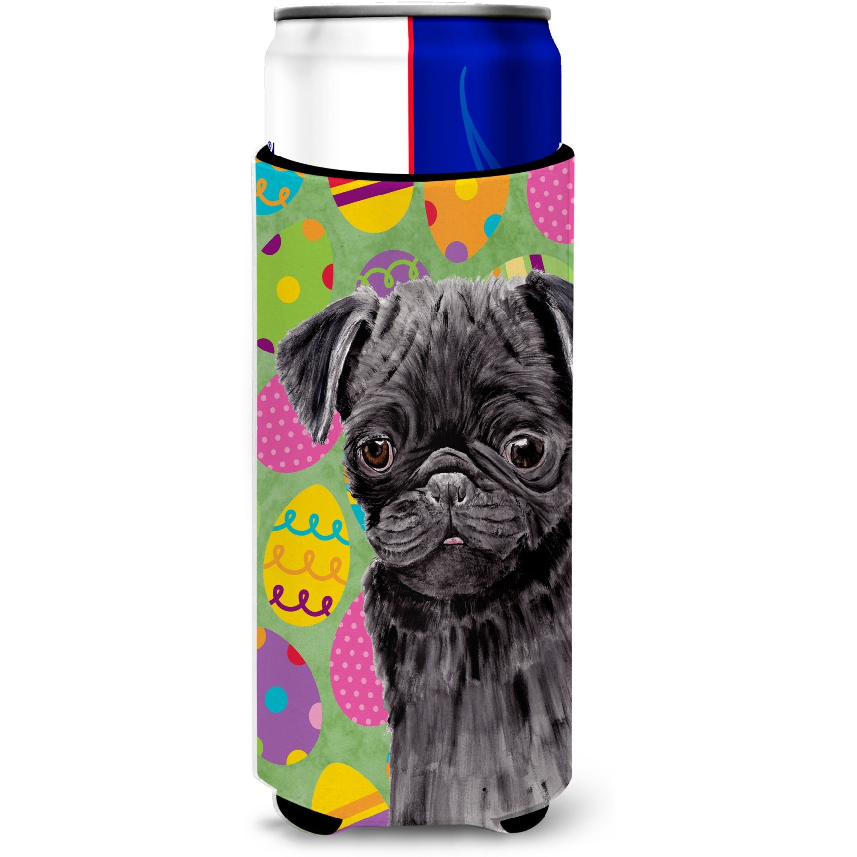 Pug Easter Eggtravaganza Ultra Beverage Insulators for slim cans SC9446MUK