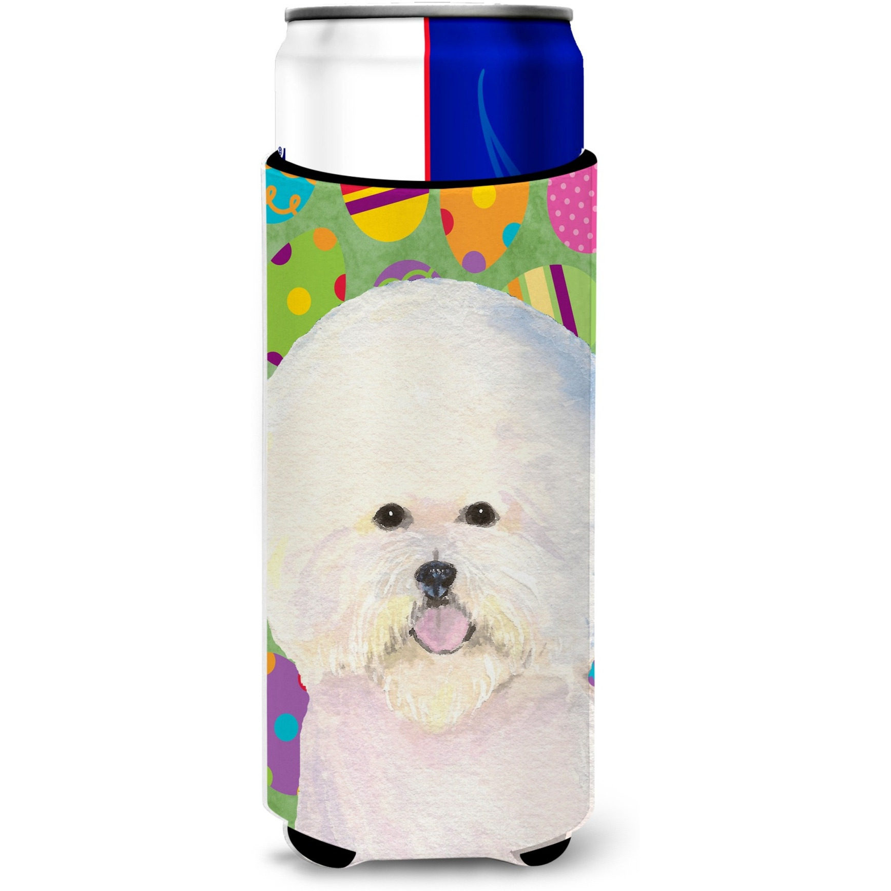 Bichon Frise Easter Eggtravaganza Ultra Beverage Insulators for slim cans SS4871MUK