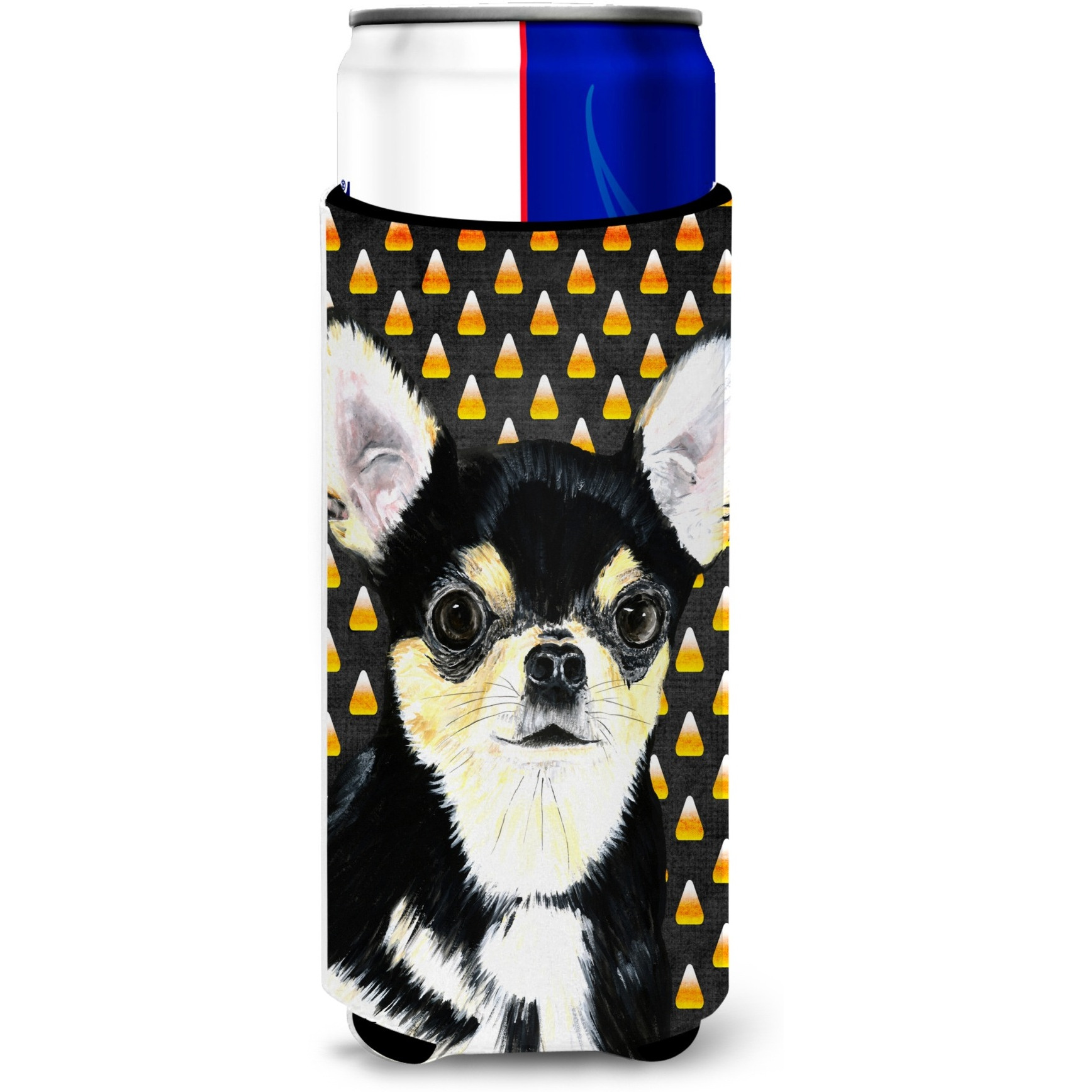 Chihuahua Candy Corn Halloween Portrait Ultra Beverage Insulators for slim cans SC9197MUK