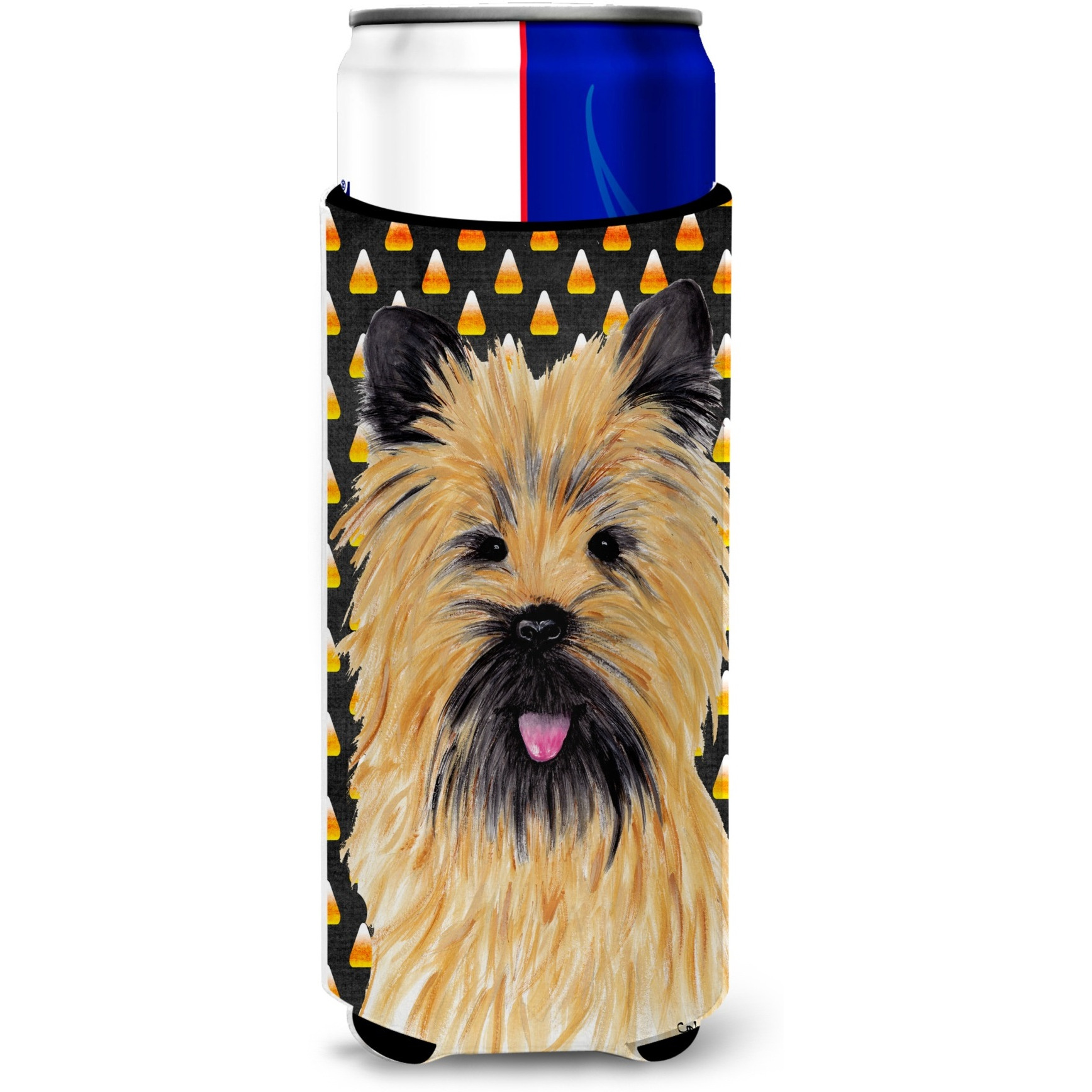 Cairn Terrier Candy Corn Halloween Portrait Ultra Beverage Insulators for slim cans SC9199MUK