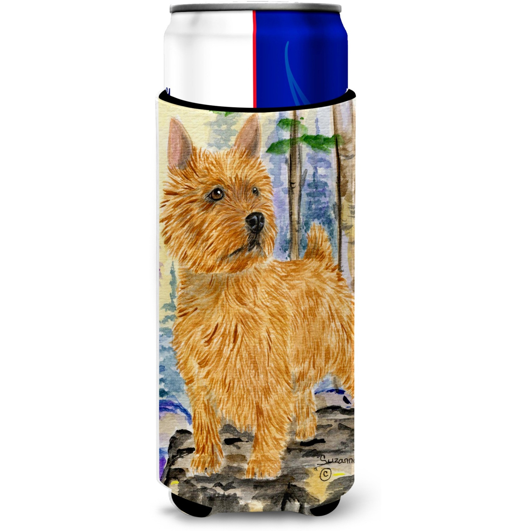 Norwich Terrier Ultra Beverage Insulators for slim cans SS8011BMUK