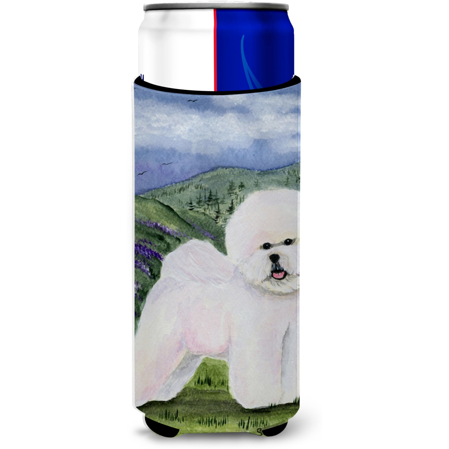 Bichon Frise Ultra Beverage Insulators for slim cans SS8025MUK