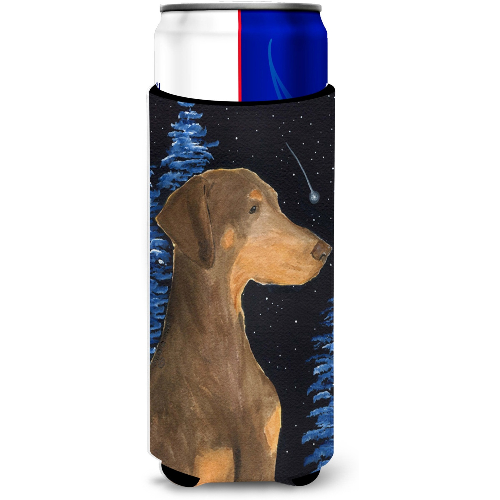 Starry Night Doberman Ultra Beverage Insulators for slim cans SS8462MUK