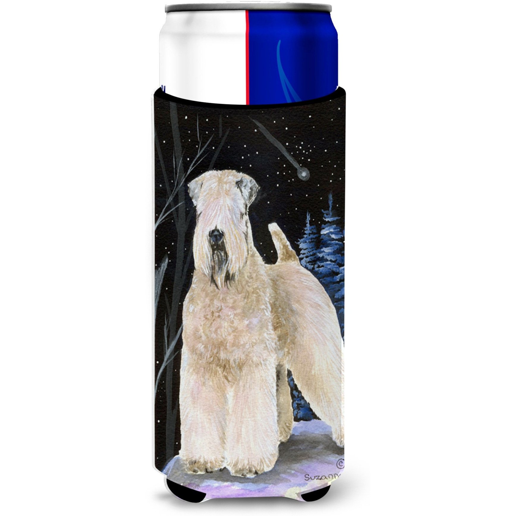 Starry Night Wheaten Terrier Soft Coated Ultra Beverage Insulators for slim cans SS8364MUK