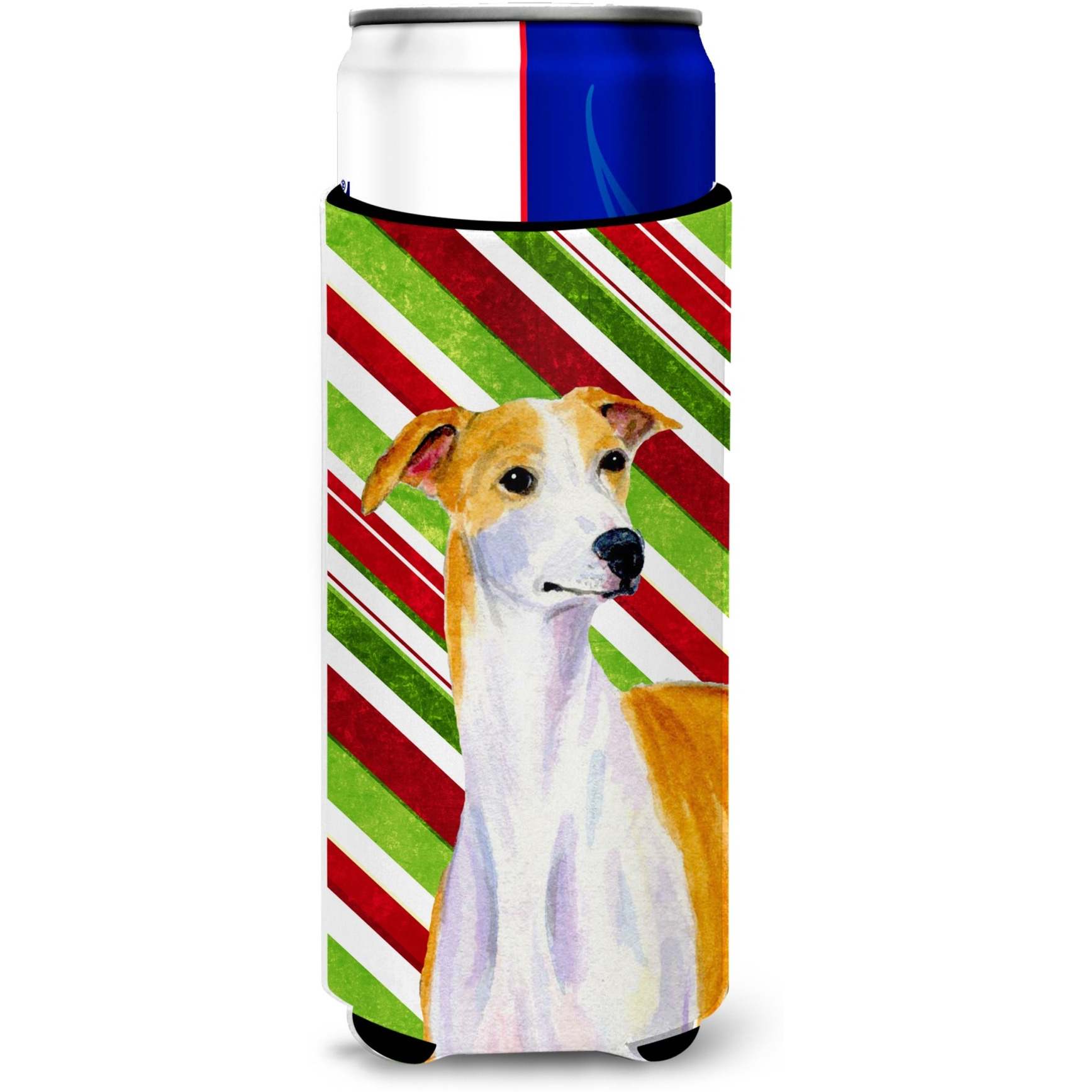 Whippet Candy Cane Holiday Christmas Ultra Beverage Insulators for slim cans LH9238MUK