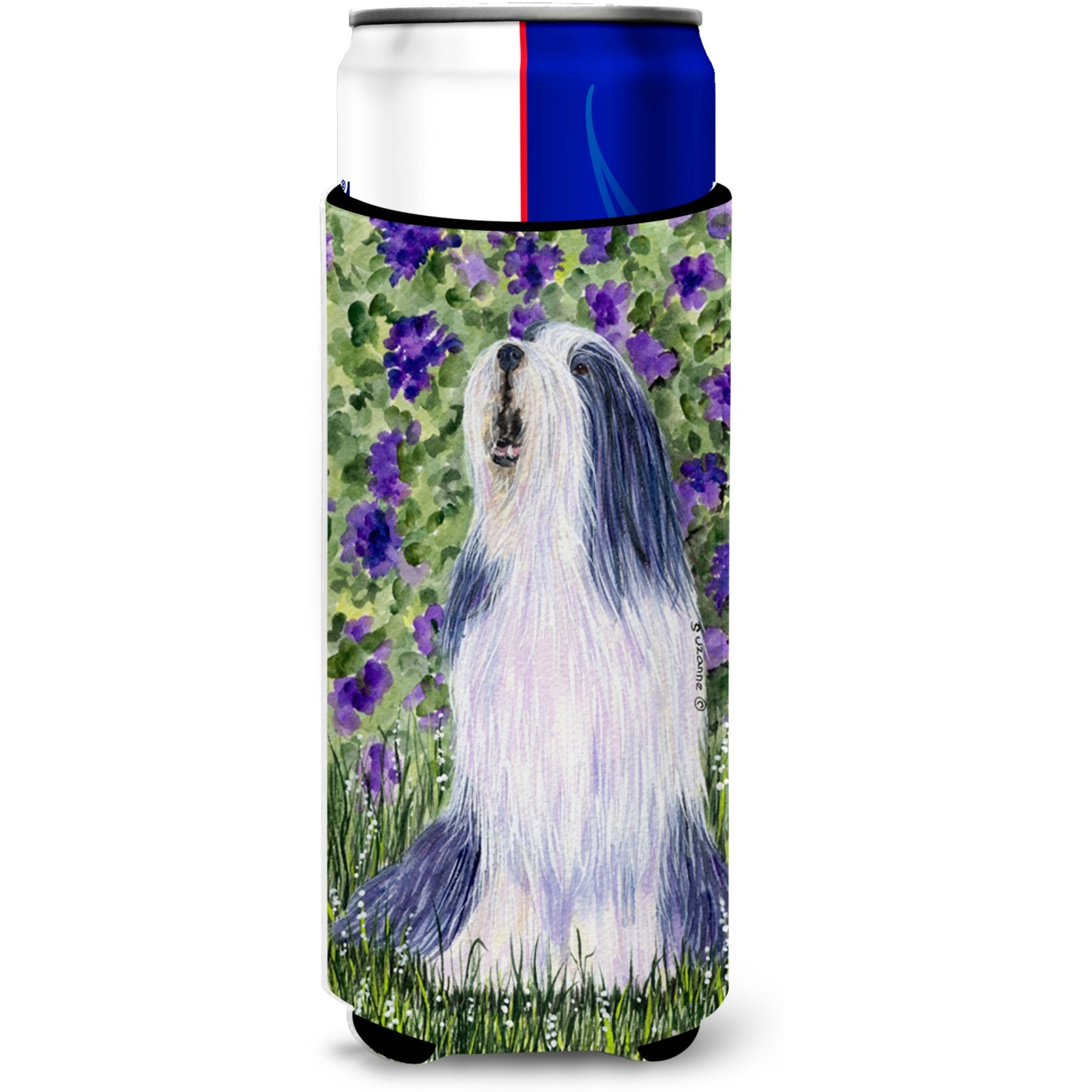 Bearded Collie Ultra Beverage Insulators for slim cans SS8602MUK