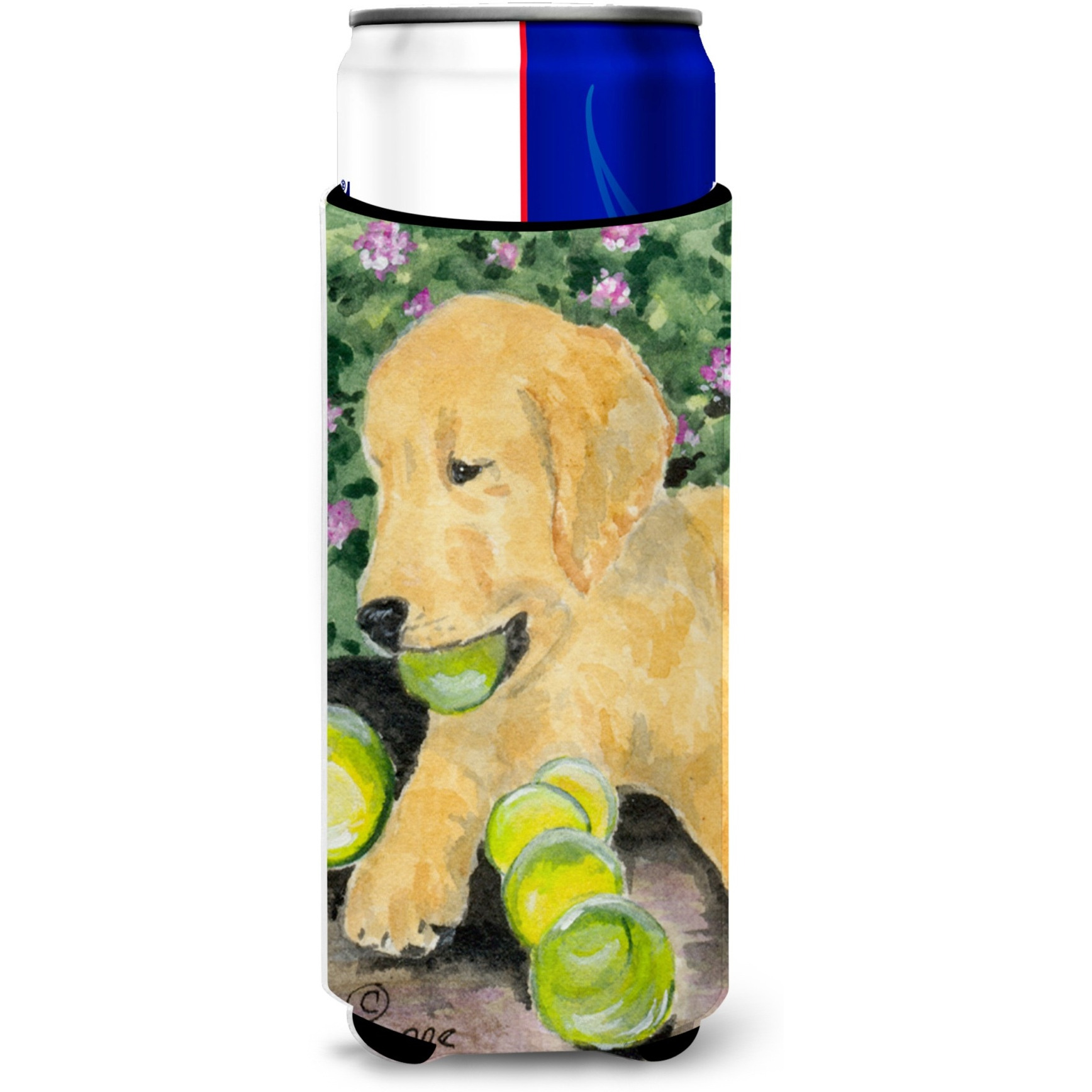 Golden Retriever Ultra Beverage Insulators for slim cans SS8759MUK
