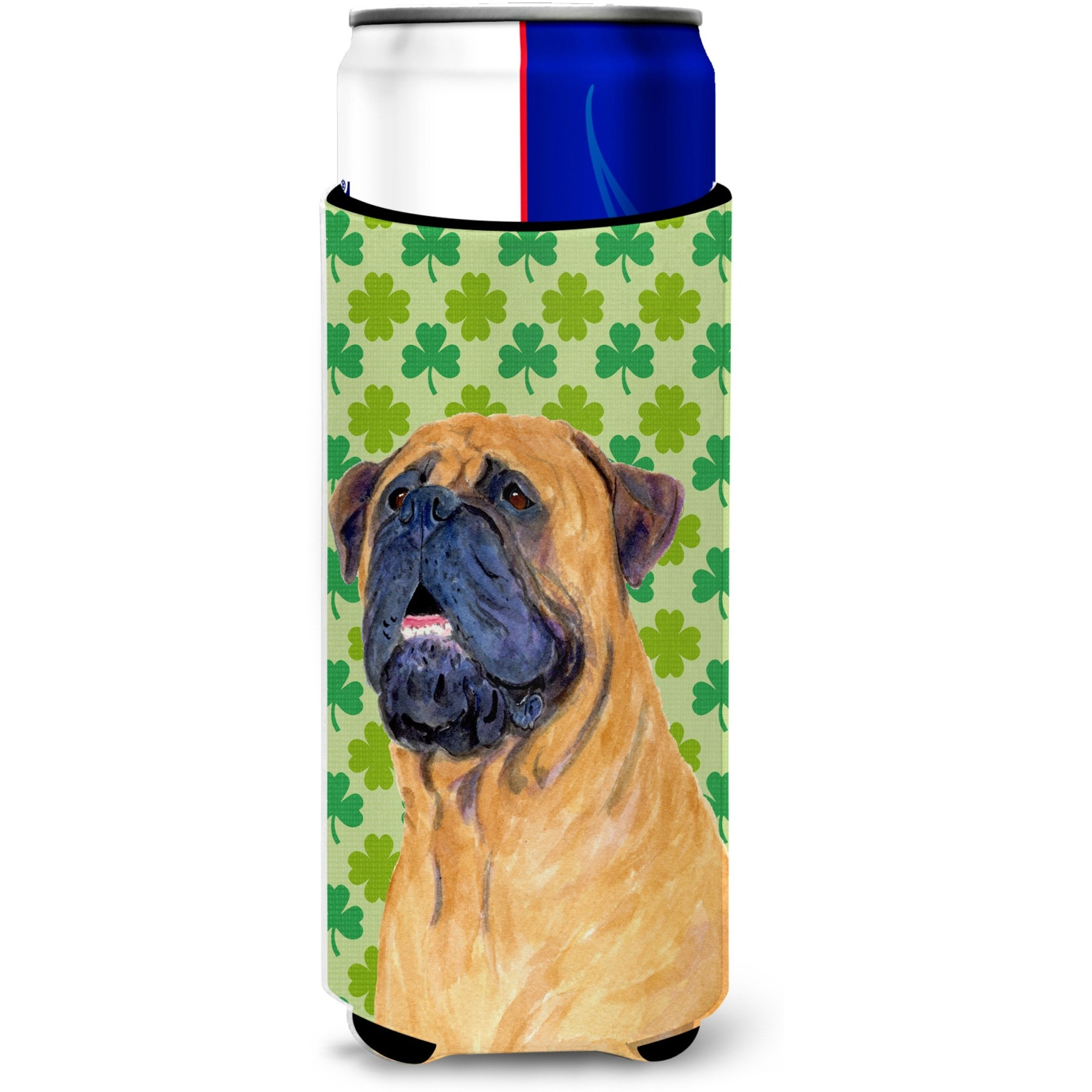 Mastiff St. Patrick's Day Shamrock Portrait Ultra Beverage Insulators for slim cans SS4451MUK