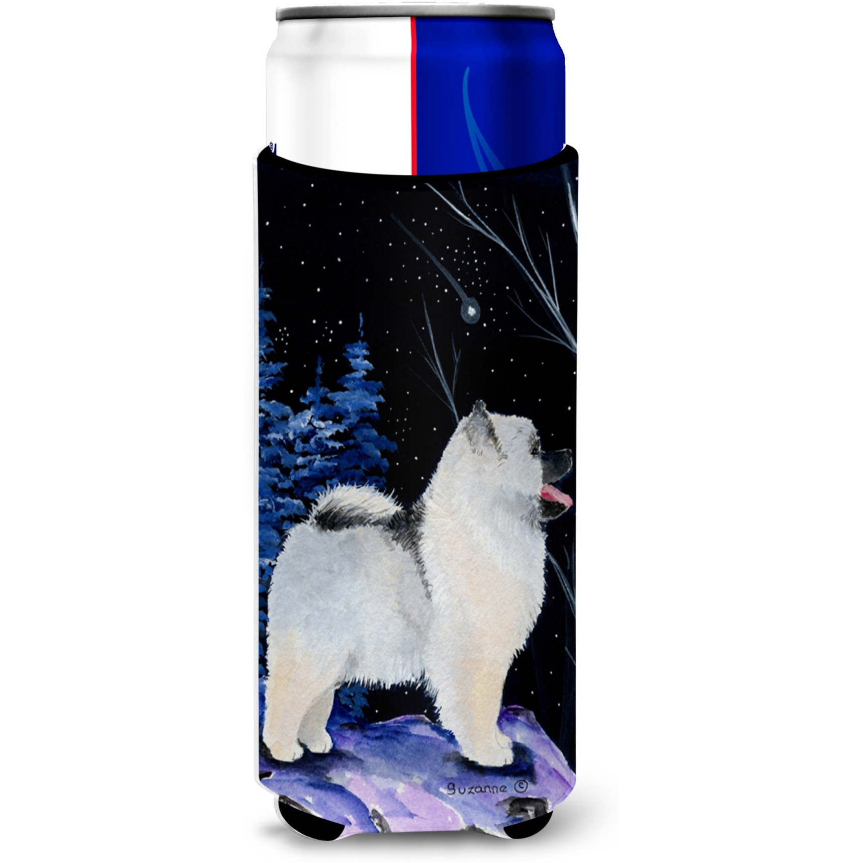 Starry Night Keeshond Ultra Beverage Insulators for slim cans SS8380MUK