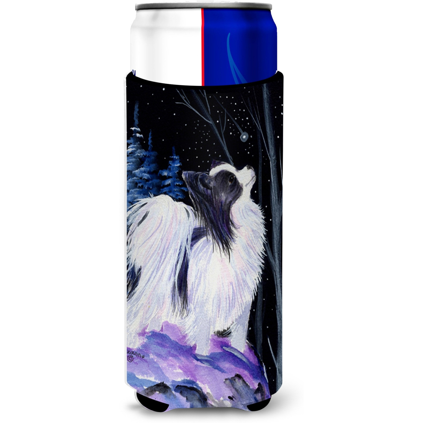 Starry Night Papillon Ultra Beverage Insulators for slim cans SS8383MUK
