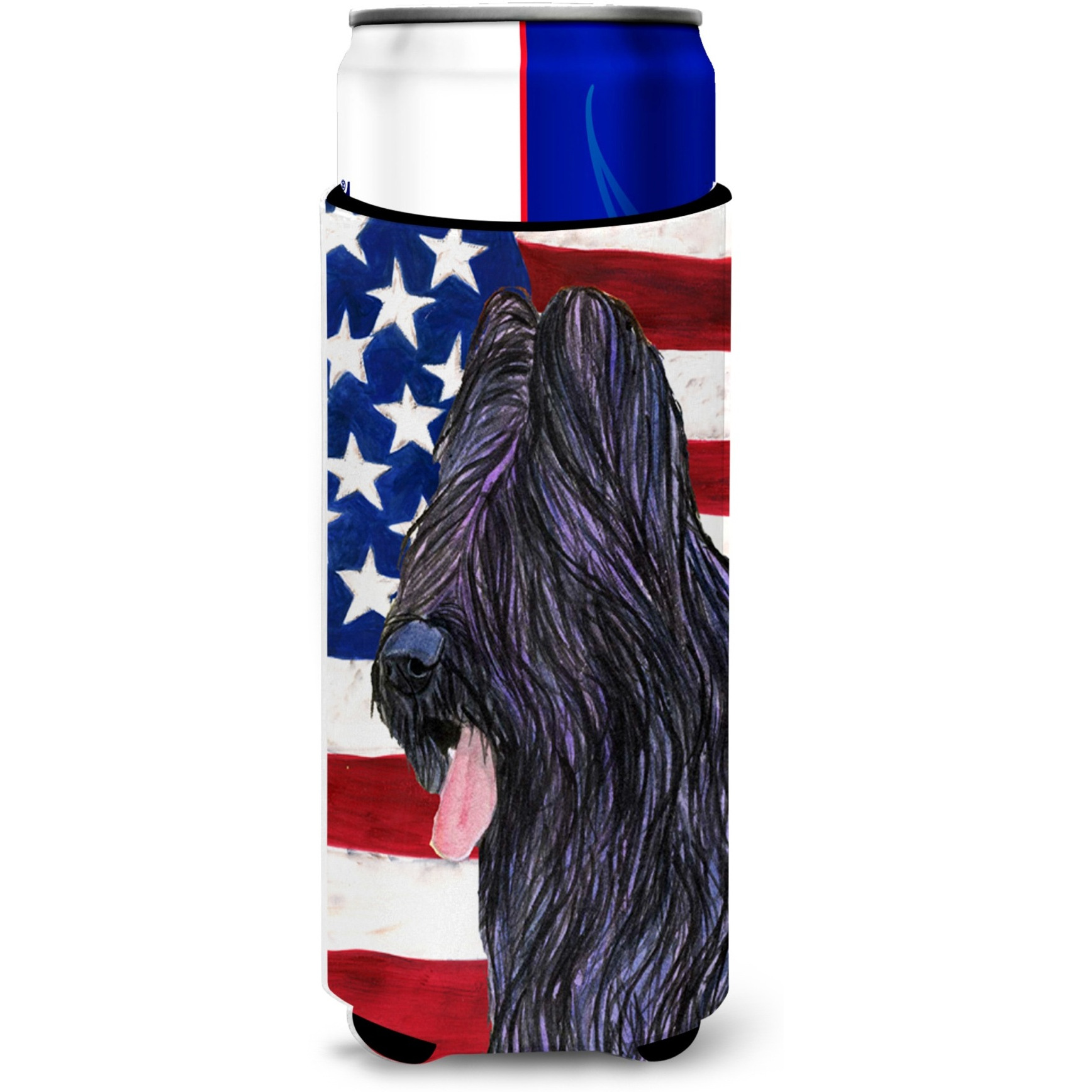 USA American Flag with Briard Ultra Beverage Insulators for slim cans SS4052MUK