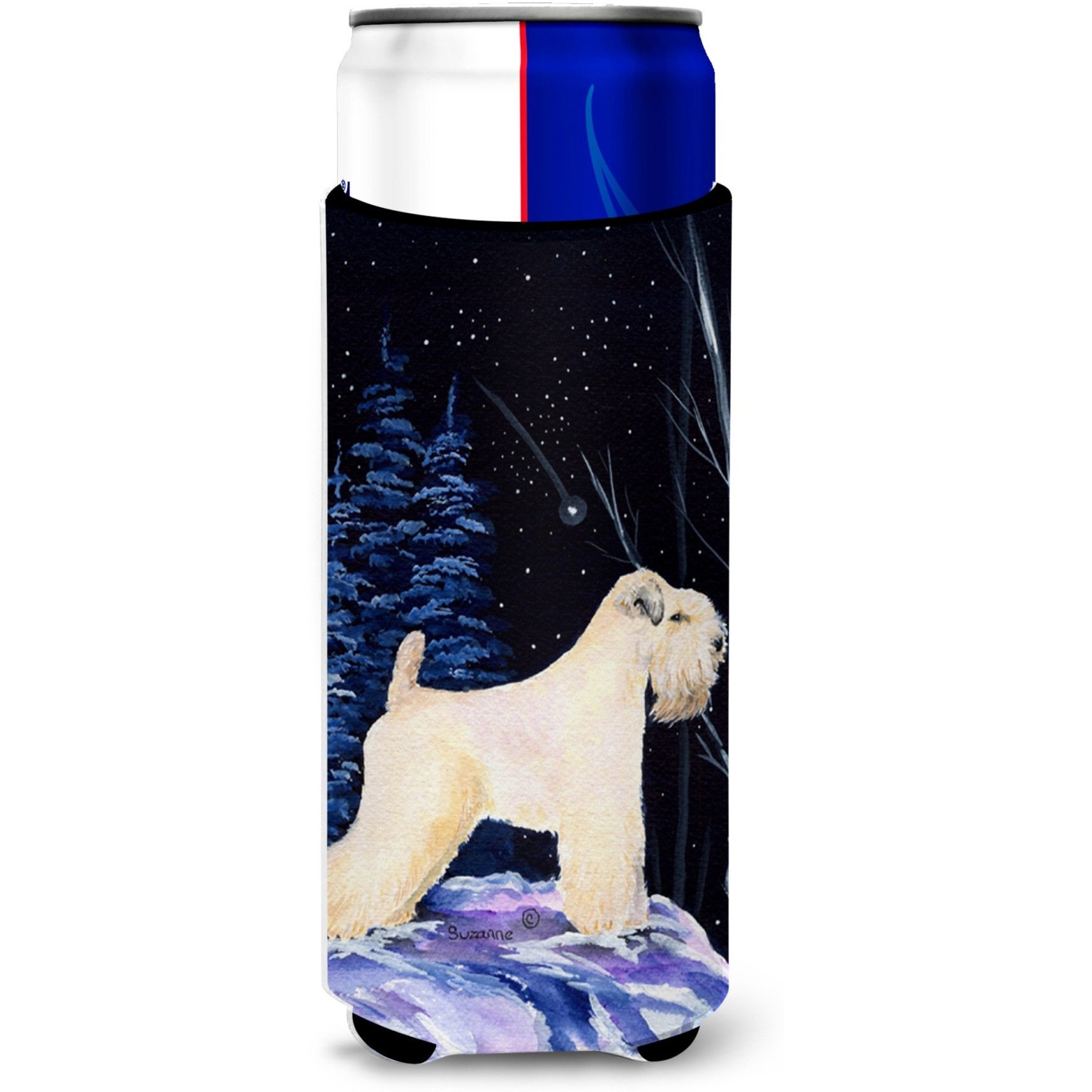 Starry Night Wheaten Terrier Soft Coated Ultra Beverage Insulators for slim cans SS8386MUK