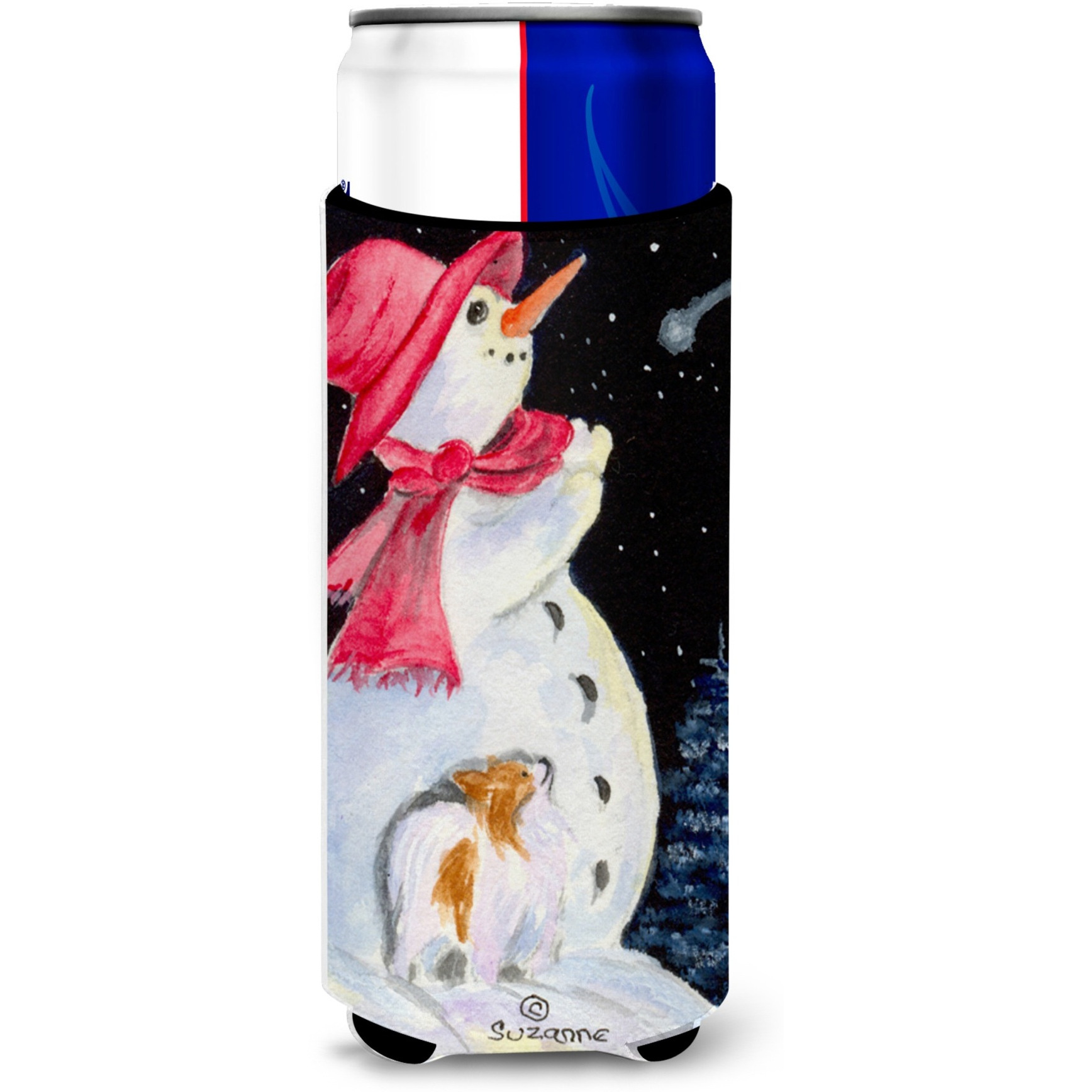 Snowman with Papillon Ultra Beverage Insulators for slim cans SS8793MUK