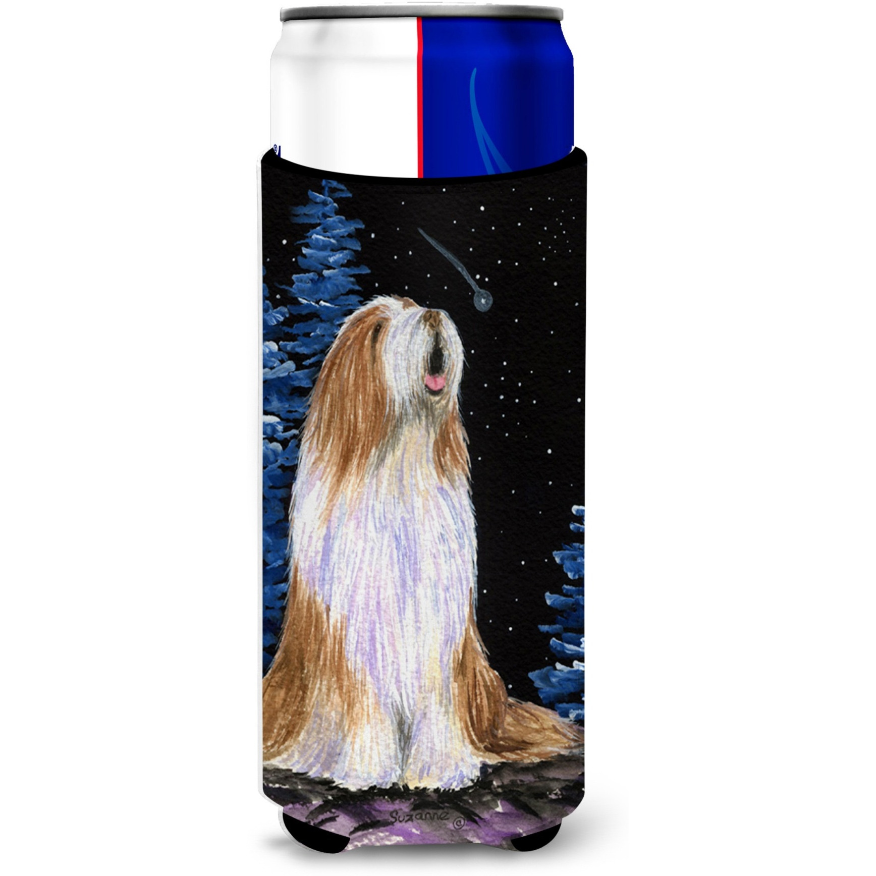 Starry Night Bearded Collie Ultra Beverage Insulators for slim cans SS8467MUK