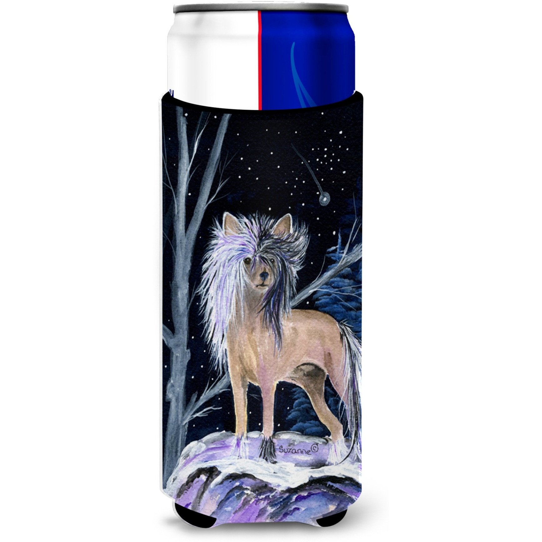 Starry Night Chinese Crested Ultra Beverage Insulators for slim cans SS8390MUK
