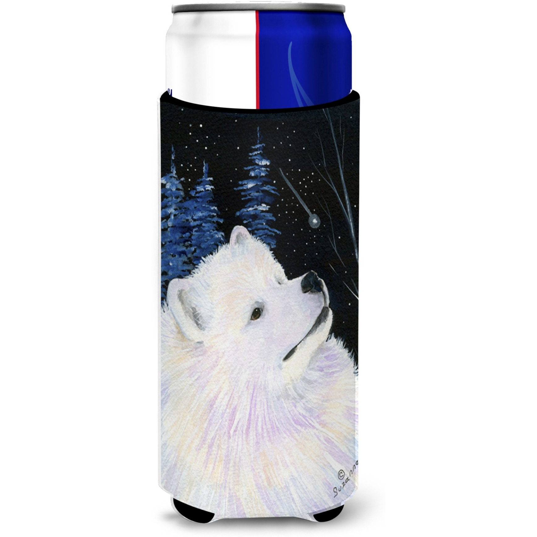 Starry Night Samoyed Ultra Beverage Insulators for slim cans SS8376MUK