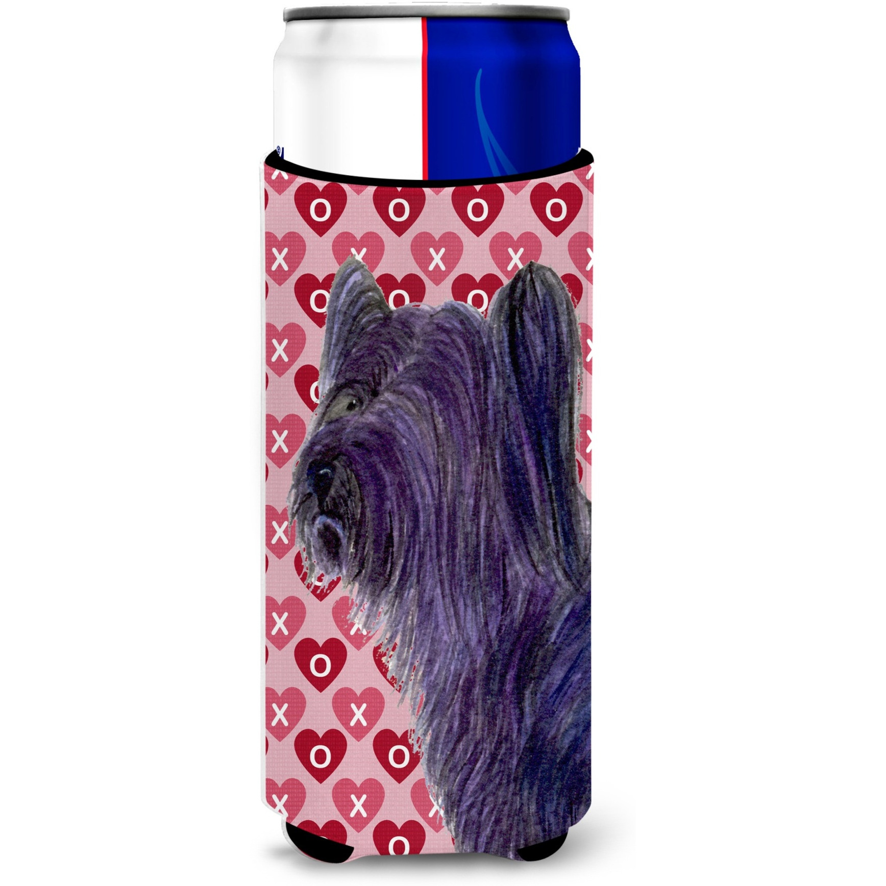 Skye Terrier Hearts Love and Valentine's Day Portrait Ultra Beverage Insulators for slim cans SS4463MUK