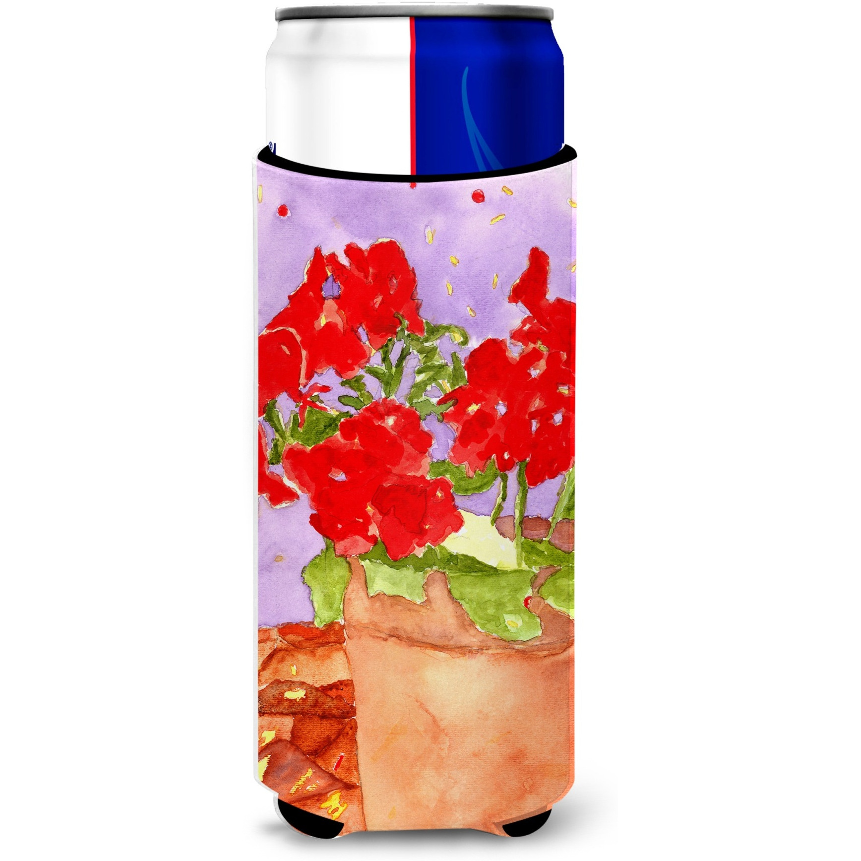 Flower - Geranium Ultra Beverage Insulators for slim cans RDR2004MUK