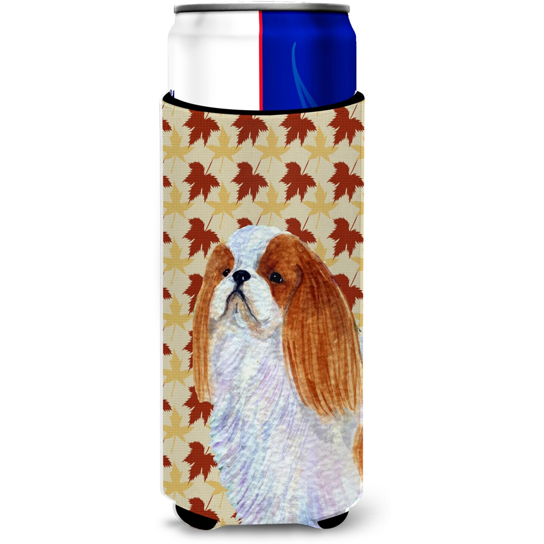 English Toy Spaniel Fall Leaves Portrait Ultra Beverage Insulators for slim cans SS4349MUK