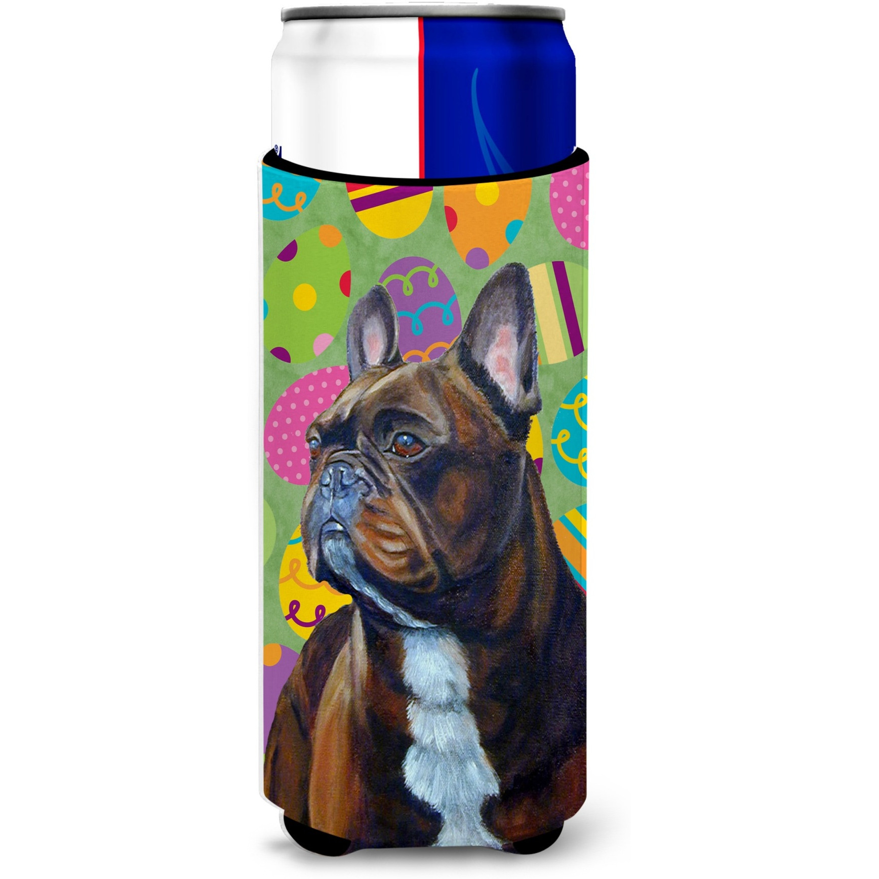 French Bulldog Easter Eggtravaganza Ultra Beverage Insulators for slim cans LH9430MUK