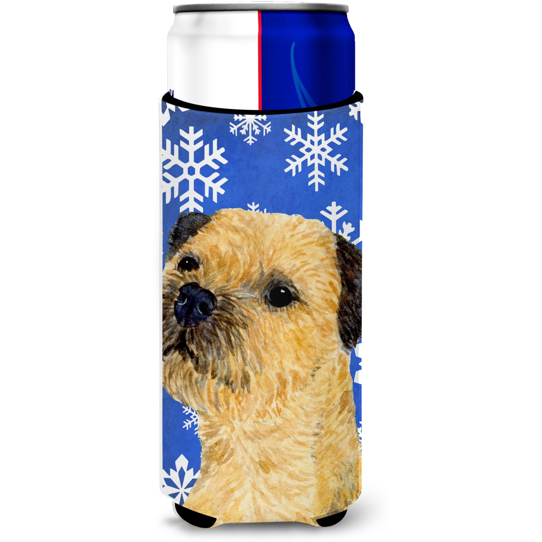 Border Terrier Winter Snowflakes Holiday Ultra Beverage Insulators for slim cans LH9278MUK