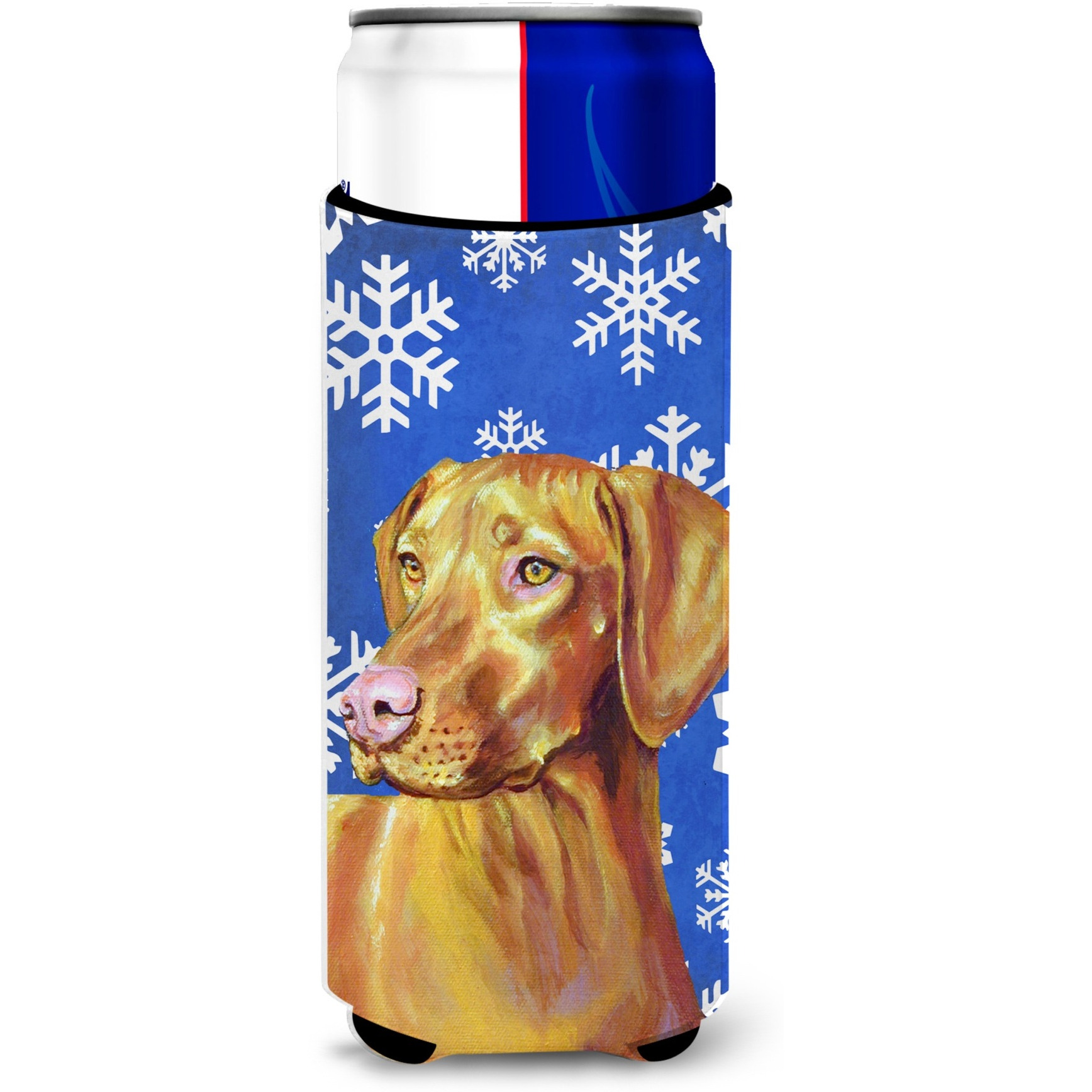 Vizsla Winter Snowflakes Holiday Ultra Beverage Insulators for slim cans LH9280MUK