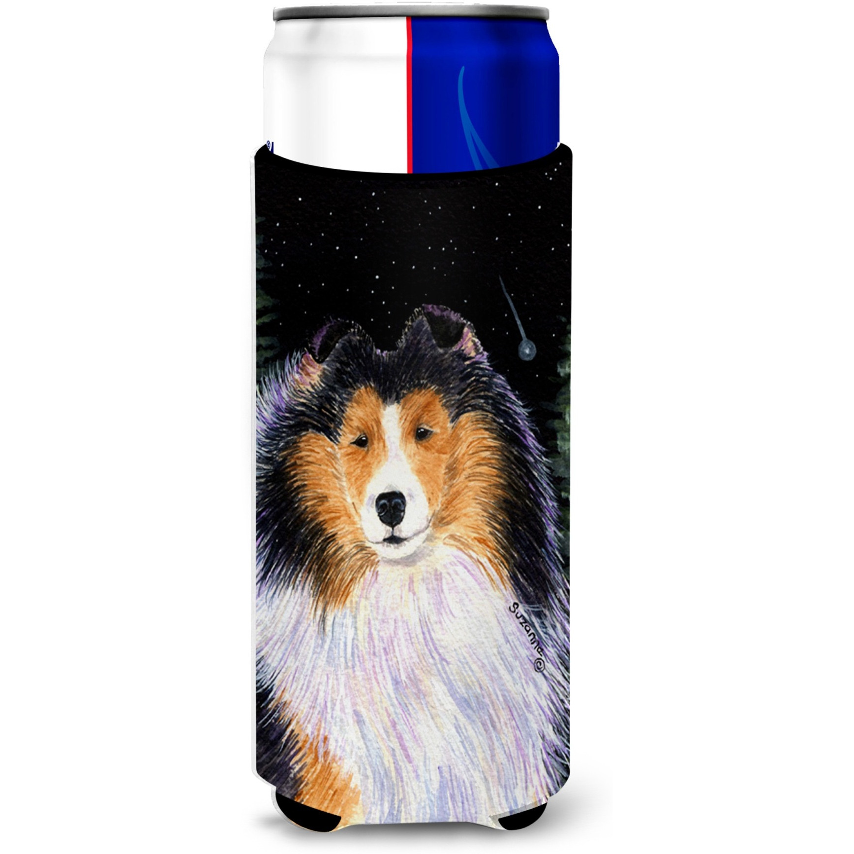 Starry Night Collie Ultra Beverage Insulators for slim cans SS8491MUK
