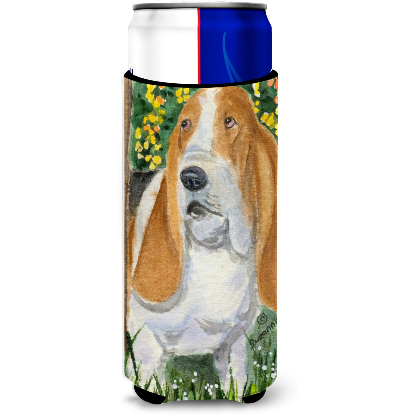 Basset Hound Ultra Beverage Insulators for slim cans SS8964MUK