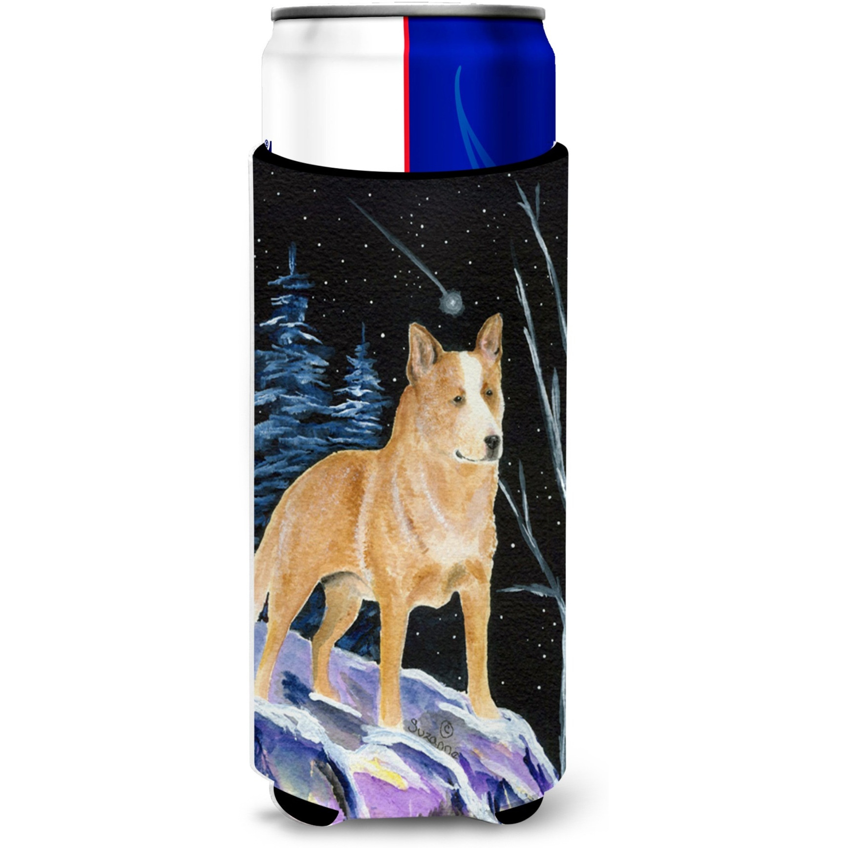 Starry Night Australian Cattle Dog Ultra Beverage Insulators for slim cans SS8407MUK