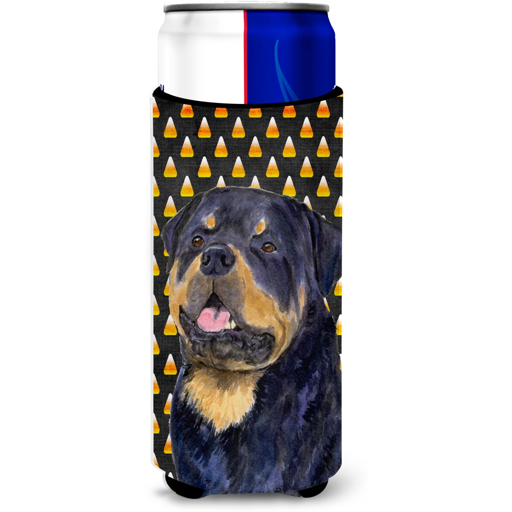 Rottweiler Candy Corn Halloween Portrait Ultra Beverage Insulators for slim cans SS4317MUK