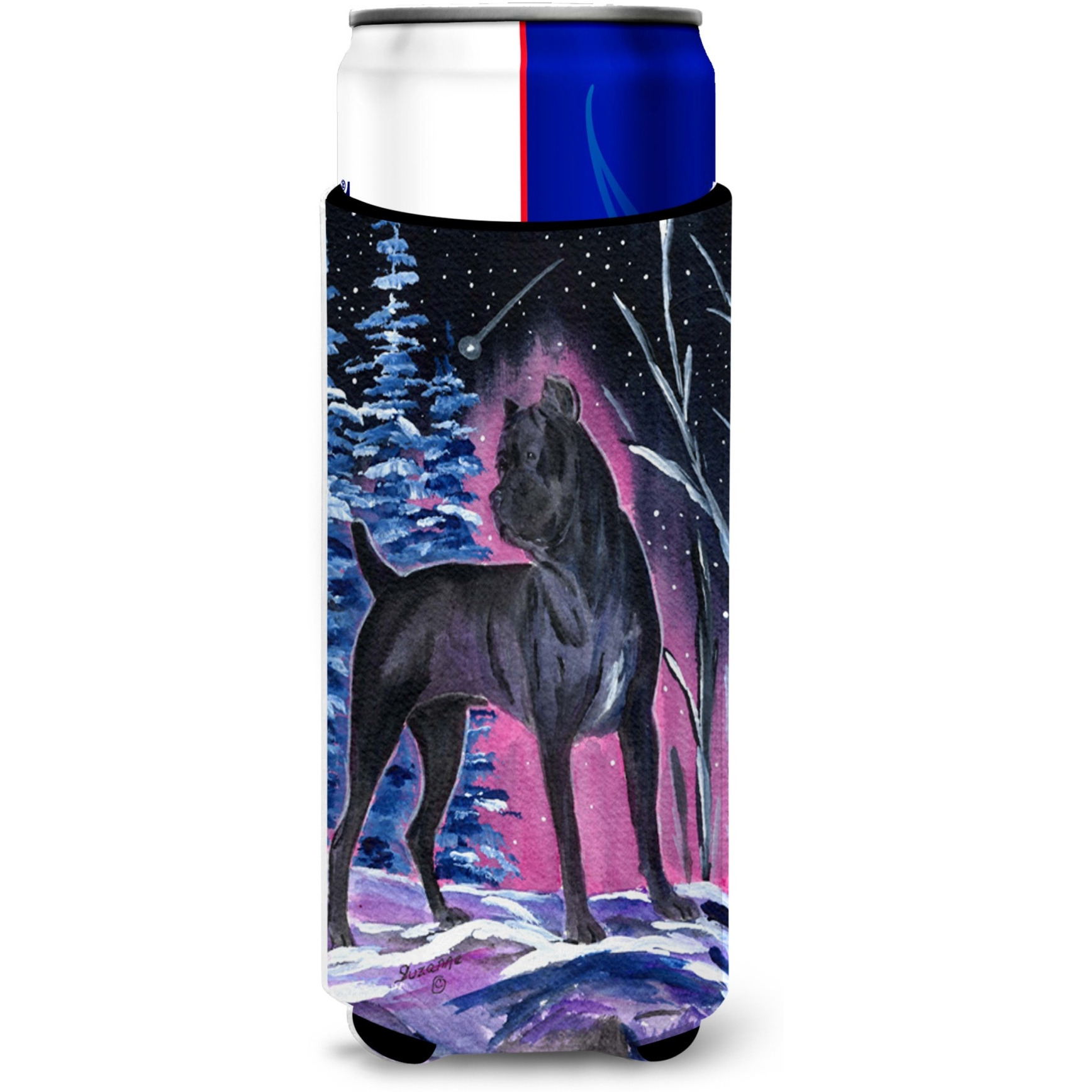 Starry Night Cane Corso Ultra Beverage Insulators for slim cans SS8410MUK