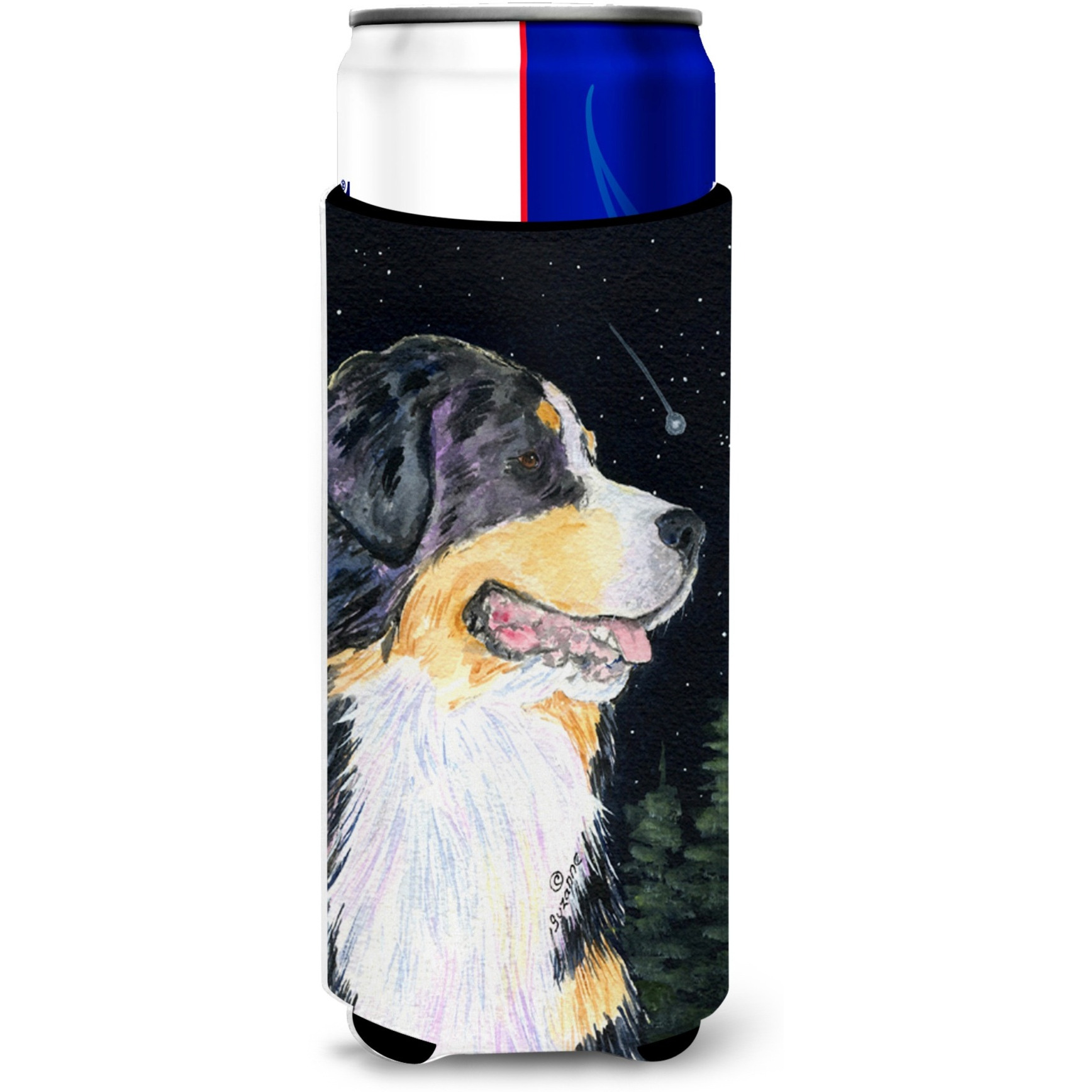 Starry Night Bernese Mountain Dog Ultra Beverage Insulators for slim cans SS8512MUK