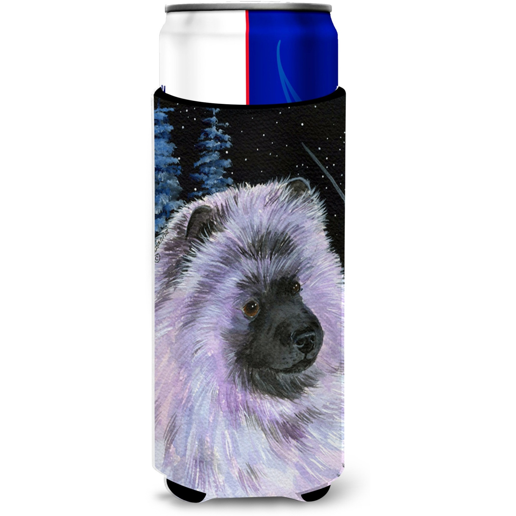 Starry Night Keeshond Ultra Beverage Insulators for slim cans SS8412MUK