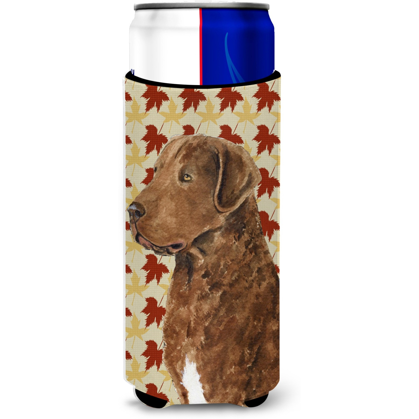 Chesapeake Bay Retriever Fall Leaves Portrait Ultra Beverage Insulators for slim cans SS4325MUK