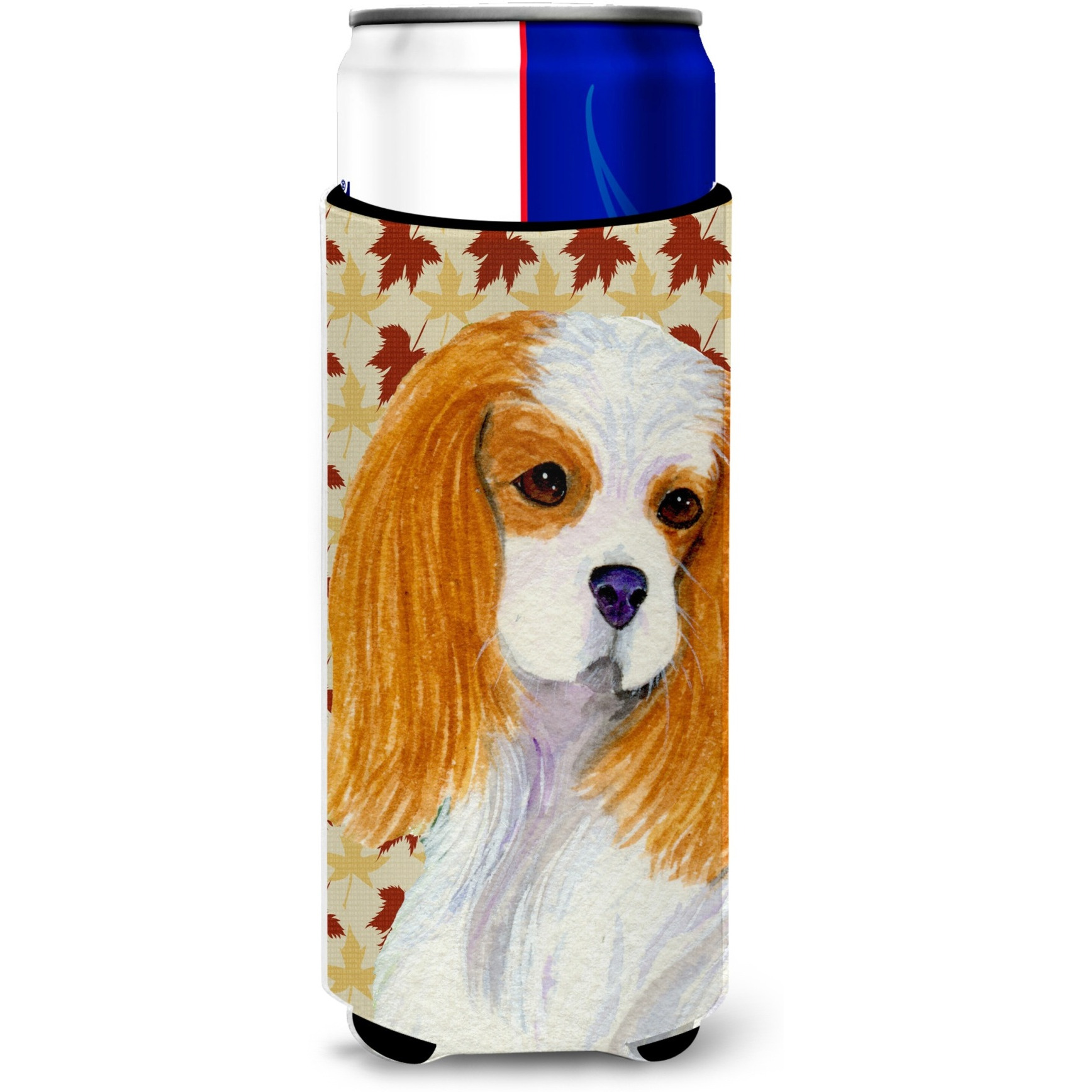 Cavalier Spaniel Fall Leaves Portrait Ultra Beverage Insulators for slim cans SS4329MUK